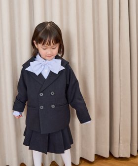 【ローリーズファーム/LOWRYS FARM / KIDS】のメランジツイルセーラージャケット 人気、トレンドファッション・服の通販 founy(ファニー) ファッション Fashion キッズファッション Fashion for Kids アウター Coat Outerwear /Kids ウォッシャブル Machine Washable ジャケット Jacket, Outerwear セットアップ Set-Up, Coordinated Outfit ダブル Double, Double-Breasted |ID:prp329100004833048