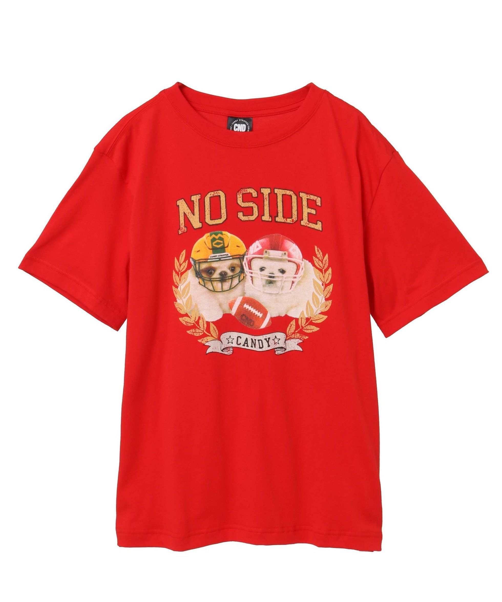 【キャンディストリッパー/Candy Stripper】のNO SIDE TEE インテリア・キッズ・メンズ・レディースファッション・服の通販 founy(ファニー) ファッション Fashion レディースファッション Fashion for Women スポーティ Sporty, Casual Athletic RED|ID: prp329100004833072 ipo3291000000035193922