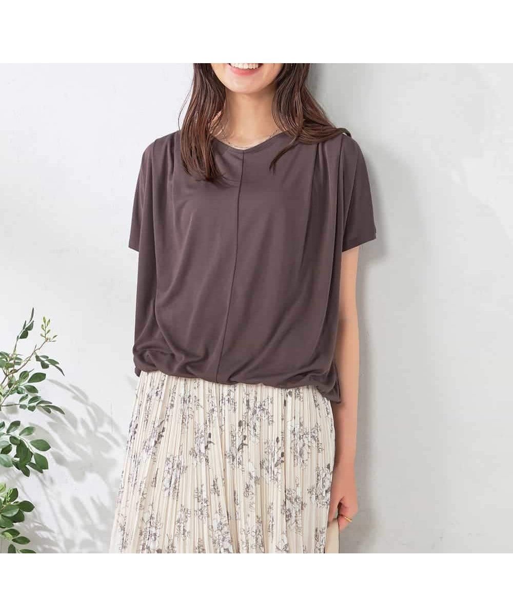 【アー ヴェー ヴェー/a.v.v】の【接触冷感/UVカット/吸水速乾】ドロストヘムカットソー 人気、トレンドファッション・服の通販 founy(ファニー) 　ファッション　Fashion　レディースファッション　Fashion for Women　トップス・カットソー　Cut & Sew Tops　カットソー・ベーシックTシャツ　Cut-and-Sewn Tops / Stretch Tees & Basics　吸水　Absorbent, Quick-Dry　トレンド　Trend, Trending Now　バランス　Balance, Style Balance　バルーン　Balloon, Balloon Silhouette　ボトム　Bottoms, Lower Wear　再入荷　Restock / Back in Stock　夏　Summer　 other-1|ID: prp329100004833076 ipo3291000000035193957