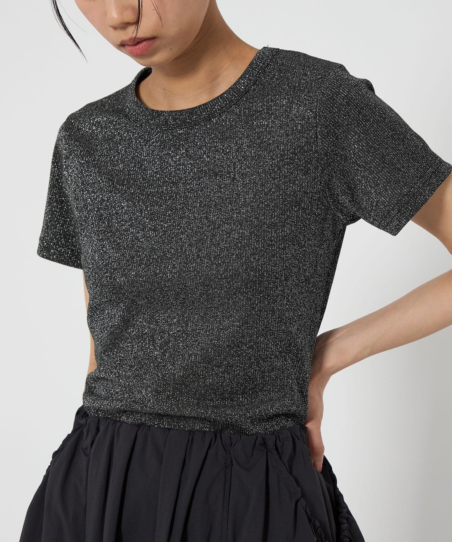 【ユナイテッドアローズ/UNITED ARROWS】のCITEN シャイニー Tシャツ インテリア・キッズ・メンズ・レディースファッション・服の通販 founy(ファニー) 　ファッション　Fashion　レディースファッション　Fashion for Women　トップス・カットソー　Cut & Sew Tops　シャツ・ブラウス・オフィスカジュアル　Elegant Blouses & Button-Ups　ロングTシャツ・Tシャツ　Longline T-Shirts & Tees　カットソー　Cut and Sewn Top　コンパクト　Compact, Small Size　シアー　Sheer, See-Through　シャイニー　Shiny, Glossy Finish　シンプル　Simple, Minimal　スラックス　Slacks, Dress Pants　デニム　Denim, Jeans Material　トレンド　Trend, Trending Now　バランス　Balance, Style Balance　フィット　Fit, Slim Fit　フェミニン　Feminine, Girly　ボトム　Bottoms, Lower Wear　A/W・秋冬　Autumn/Winter　アウトレット　Outlet / Clearance　おすすめ　Recommended / Our Picks　BLACK|ID: prp329100004833097 ipo3291000000035194147