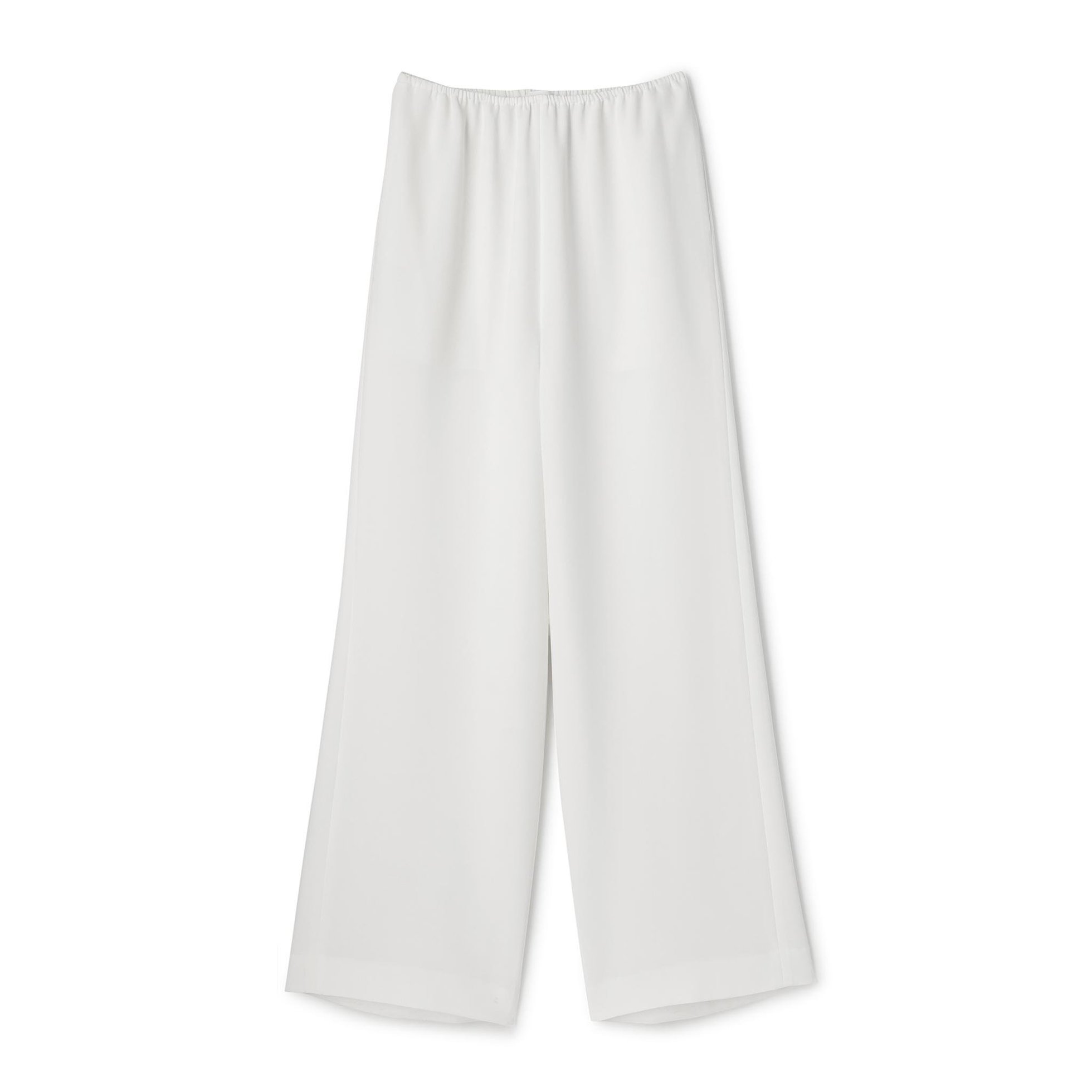 【ビヨーマ/BIYOMA】のTRI-ACETATE POLYESTER WIDE PANTS インテリア・キッズ・メンズ・レディースファッション・服の通販 founy(ファニー) 　ファッション　Fashion　レディースファッション　Fashion for Women　パンツ　Pants & Trousers　ギャザー　Gathered, Ruffled　コンパクト　Compact, Small Size　サテン　Satin, Glossy Fabric　シンプル　Simple, Minimal　セットアップ　Set-Up, Coordinated Outfit　ドレープ　Drape, Draping Fabric　バランス　Balance, Style Balance　フォルム　Silhouette, Form　おすすめ　Recommended / Our Picks　エレガント 上品　Elegant　WHITE|ID: prp329100004833145 ipo3291000000035194631