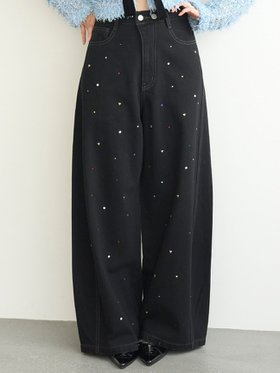 【リリーブラウン/Lily Brown】の【WEB限定00サイズ】 L.B CANDY STOCK バリエーションビジューデニム 人気、トレンドファッション・服の通販 founy(ファニー) ファッション Fashion レディースファッション Fashion for Women カラフル Colorful Design サテン Satin, Glossy Fabric シンプル Simple, Minimal スマート Smart, Elegant デニム Denim, Jeans Material バランス Balance, Style Balance ビジュー Bijou, Jewel-like Accent フィット Fit, Slim Fit メタル Metal, Metal Parts モチーフ Motif, Design Theme ルーズ Loose, Oversized |ID:prp329100004833147