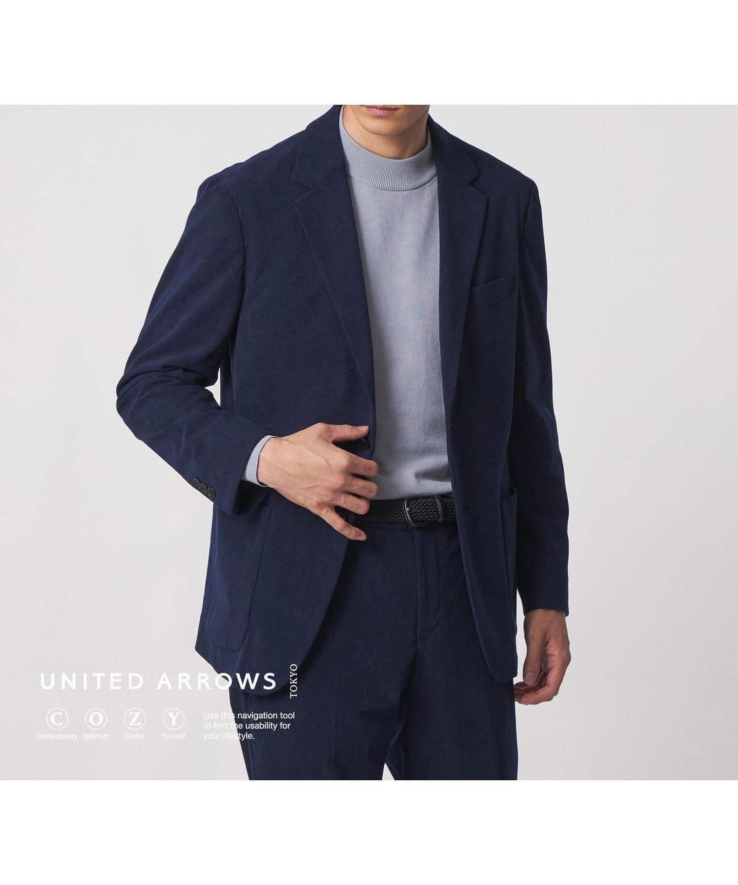 【ユナイテッドアローズ/UNITED ARROWS / MEN】のライト コーデュロイ シングル 2ボタン テーラードジャケット UA COZY ウォッシャブル ヨコストレッチ インテリア・キッズ・メンズ・レディースファッション・服の通販 founy(ファニー) 　ファッション　Fashion　メンズファッション　Fashion for Men　ウォッシャブル　Machine Washable　コーデュロイ　Corduroy, Cord Fabric　ジャケット　Jacket, Outerwear　ストレッチ　Stretch, Stretchy Fabric　スラックス　Slacks, Dress Pants　パッチ　Patch, Appliqué　フォルム　Silhouette, Form　フラップ　Flap, Flap Pocket　フロント　Front, Front Design　ポケット　Pocket, Pocket Detail　モックネック　Mock Neck, Short Turtleneck　リラックス　Relax, Relaxed Fit　A/W・秋冬　Autumn/Winter　おすすめ　Recommended / Our Picks　ビジネス 仕事 通勤　Business / Work / Commuting　NAVY|ID: prp329100004833159 ipo3291000000035194775