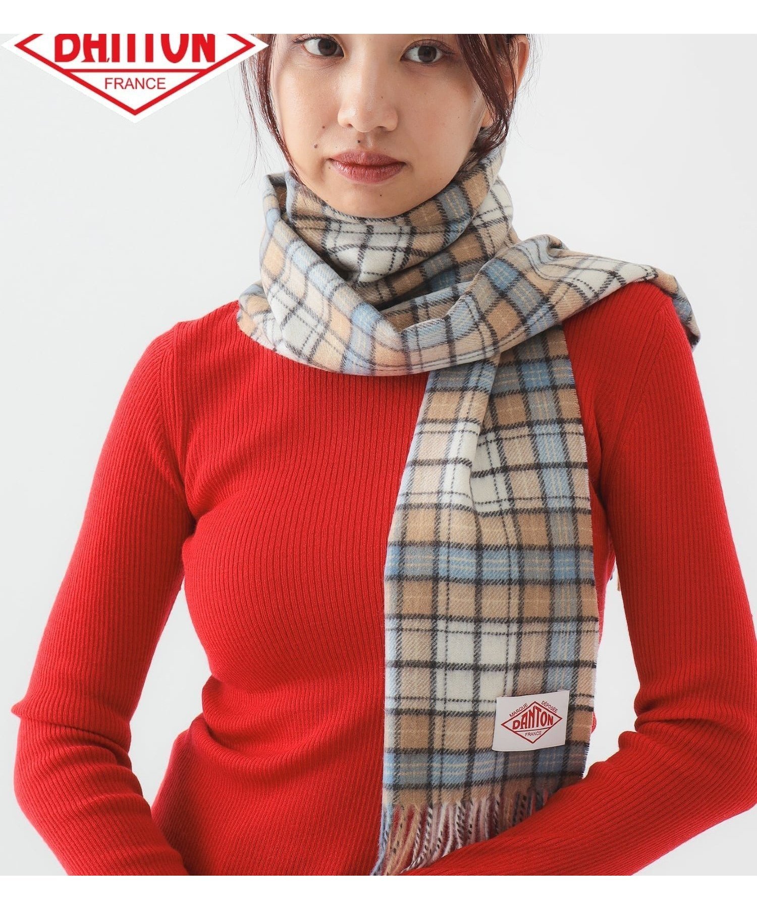 【ビーミングライフストアバイビームス/B:MING LIFE STORE by BEAMS】のDANTON / ウール カシミヤ マフラー インテリア・キッズ・メンズ・レディースファッション・服の通販 founy(ファニー) ファッション Fashion レディースファッション Fashion for Women マフラー・スヌード / 冬小物の定番 Scarves & Mufflers シンプル Simple, Minimal スタンダード Standard, Basic チェック Check, Plaid, Tartan パッチ Patch, Appliqué フランス France, French フリンジ Fringe, Tassel ベーシック Basic, Essential マフラー Scarf, Muffler ワーク Workwear, Utility Style 冬 Winter / This Winter 再入荷 Restock / Back in Stock おすすめ Recommended / Our Picks エレガント 上品 Elegant ギフト プレゼント Gift / Present BEIGE|ID: prp329100004833236 ipo3291000000035195505