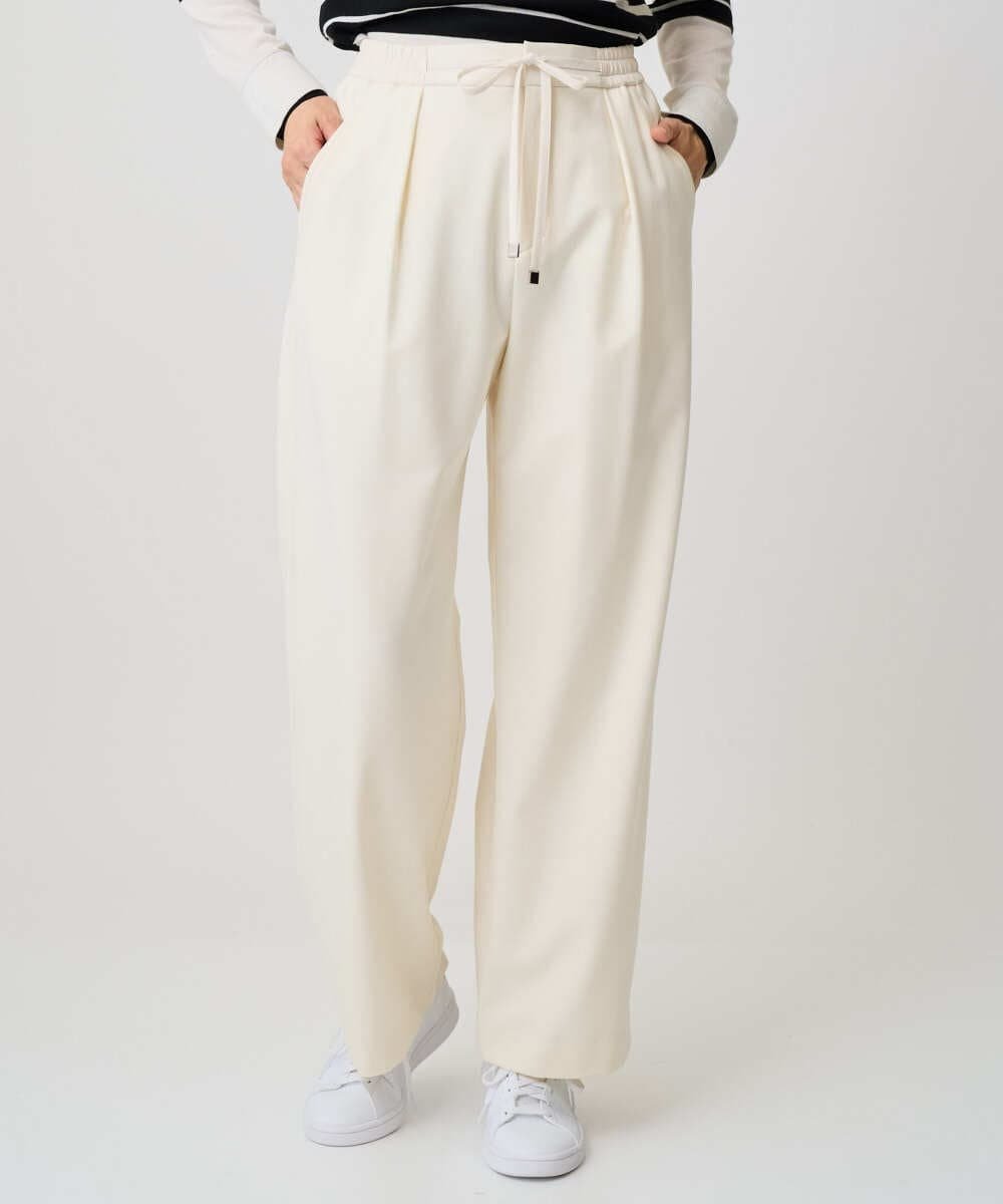 【ジョルジュ レッシュ/GEORGES RECH】の日本製 裏起毛シャンブレージョガーワイドパンツ インテリア・キッズ・メンズ・レディースファッション・服の通販 founy(ファニー) 　ファッション　Fashion　レディースファッション　Fashion for Women　パンツ　Pants & Trousers　軽量　Lightweight, Ultra Light　ジャケット　Jacket, Outerwear　ストレッチ　Stretch, Stretchy Fabric　ストレート　Straight, Straight Cut　タフタ　Taffeta, Structured Fabric　バランス　Balance, Style Balance　ボトム　Bottoms, Lower Wear　ロング　Long, Long-Length　ワイド　Wide, Wide Fit　冬　Winter / This Winter　A/W・秋冬　Autumn/Winter　おすすめ　Recommended / Our Picks　日本製　Made In Japan　ビジネス 仕事 通勤　Business / Work / Commuting　ホワイト|ID: prp329100004833239 ipo3291000000035195523