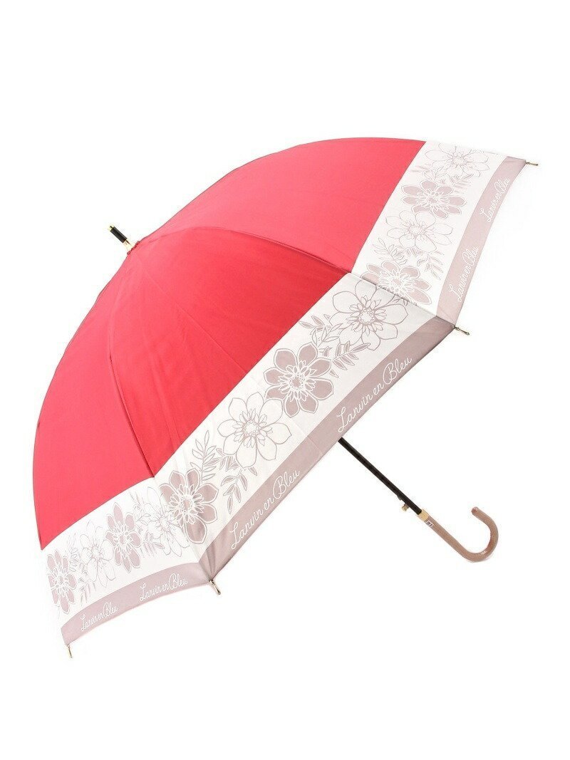 【ムーンバット/MOONBAT】のLANVIN en Bleu(ランバン オン ブルー) 長傘 耐風/カラーボーダー花 インテリア・キッズ・メンズ・レディースファッション・服の通販 founy(ファニー) ファッション Fashion レディースファッション Fashion for Women レイングッズ・傘・晴雨兼用傘 Umbrellas & Rain Gear おすすめ Recommended / Our Picks ギフト プレゼント Gift / Present ボーダー Border, Stripe 傘 Umbrella, Parasol ローズピンク|ID: prp329100004833242 ipo3291000000035195556