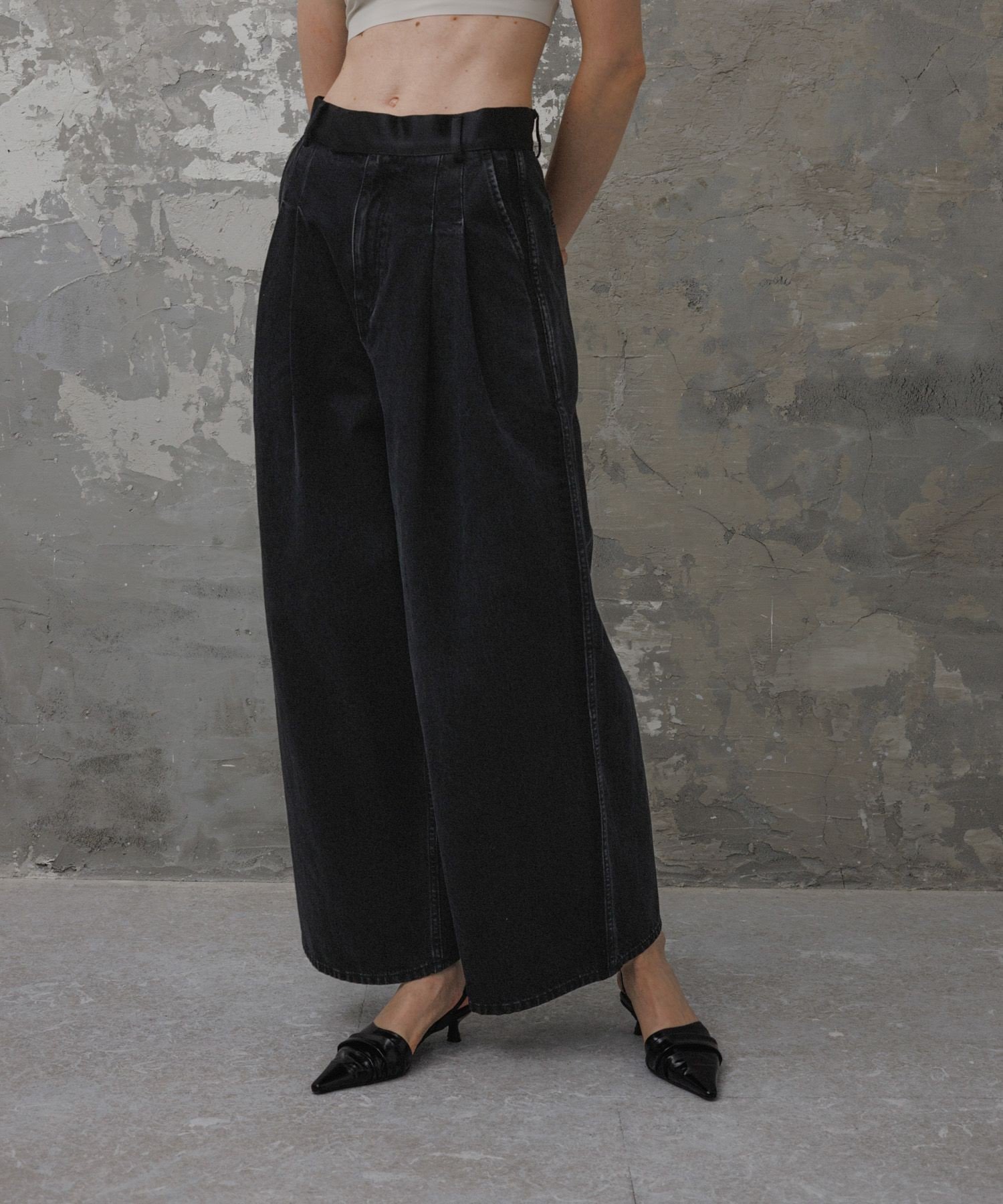 【アダム エ ロペ/ADAM ET ROPE'】の【EMOELLE】・【サステナブル】ドレスデニムパンツ インテリア・キッズ・メンズ・レディースファッション・服の通販 founy(ファニー) 　ファッション　Fashion　レディースファッション　Fashion for Women　パンツ　Pants & Trousers　デニムパンツ・ジーンズ・美脚デニム　Denim Jeans & Pants　春　Spring　カットソー　Cut and Sewn Top　シューズ　Shoes, Footwear　デニム　Denim, Jeans Material　ドレス　Dress, One-Piece　S/S・春夏　SS, Spring/Summer, Warm Season　おすすめ　Recommended / Our Picks　夏　Summer　2024年　2024　2024-2025秋冬・A/W　Autumn/Winter 2024–25 AW24–25　2025年　2025　2025春夏・S/S　Spring/Summer 2025 SS25　ブラック系(02)|ID: prp329100004833246 ipo3291000000035195605