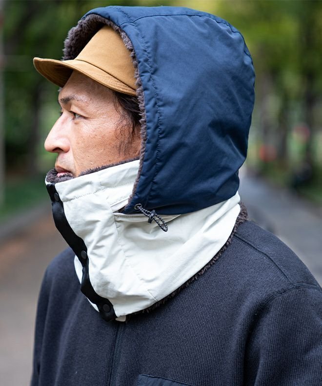 【ナコタ/nakota】のnakota KAKURE Hood Neck Warmer ネックウォーマー インテリア・キッズ・メンズ・レディースファッション・服の通販 founy(ファニー) ファッション Fashion レディースファッション Fashion for Women アウトドア Outdoor Clothing コンパクト Compact, Small Size セーター Sweater, Knitwear ドローコード Drawcord, Drawstring Cord パターン Pattern, Design Print パーカー Hoodie, Parka 帽子 Hat, Headwear 防寒 Cold Protection, Winter-Ready マフラー Scarf, Muffler 冬 Winter / This Winter ビジネス 仕事 通勤 Business / Work / Commuting 薄灰×紺|ID: prp329100004833256 ipo3291000000035195664
