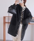 【レカ/reca】のノーカラーボア*ひょうたんキルトコート(y9961) reca 人気、トレンドファッション・服の通販 founy(ファニー) ファッション Fashion レディースファッション Fashion for Women アウター Coat / Outerwear Collection コート・ロングコート・ピーコート Long Coats, Peacoats & More インナー Innerwear キルティング Quilted, Quilting キルト Quilt, Quilted Fabric ストール Stole, Wrap トレンド Trend, Trending Now thumbnail ブラック|ID: prp329100004833294 ipo3291000000035196079