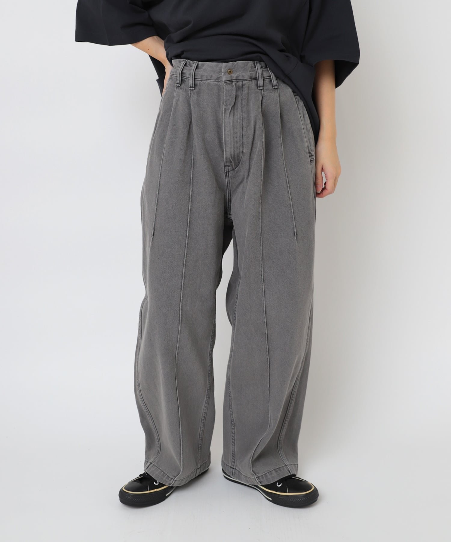 【アールエヌエーエヌ/RNA-N】のR4389 URCHデニスラパンツ インテリア・キッズ・メンズ・レディースファッション・服の通販 founy(ファニー) 　ファッション　Fashion　レディースファッション　Fashion for Women　パンツ　Pants & Trousers　ヴィンテージ　Vintage Style　ストレート　Straight, Straight Cut　スラックス　Slacks, Dress Pants　センター　Center, Center Line　ダブル　Double, Double-Breasted　デニム　Denim, Jeans Material　ドローストリング　Drawstring, Pull Cord　フィット　Fit, Slim Fit　ポケット　Pocket, Pocket Detail　マーブル　Marble, Marble Pattern　リラックス　Relax, Relaxed Fit　ワイド　Wide, Wide Fit　おすすめ　Recommended / Our Picks　ブラックストーンバイオ|ID: prp329100004833295 ipo3291000000035196103