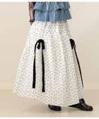 【カロリナ グレイサー/CAROLINA GLASER】のフラワー サイドリボン スカート 人気、トレンドファッション・服の通販 founy(ファニー) ファッション Fashion レディースファッション Fashion for Women スカート Skirts シフォン Chiffon, Lightweight Fabric ジャカード／ジャガード Jacquard, Woven Pattern スウェット / スエット Sweatshirt, Sweatwear スタンダード Standard, Basic スニーカー Sneakers, Trainers トレンド Trend, Trending Now フラワー Flower, Floral ベロア Velour, Soft Velvet リボン Ribbon, Bow ロング Long, Long-Length thumbnail WHITE|ID: prp329100004833302 ipo3291000000035196180