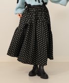 【カロリナ グレイサー/CAROLINA GLASER】のフラワー サイドリボン スカート 人気、トレンドファッション・服の通販 founy(ファニー) ファッション Fashion レディースファッション Fashion for Women スカート Skirts シフォン Chiffon, Lightweight Fabric ジャカード／ジャガード Jacquard, Woven Pattern スウェット / スエット Sweatshirt, Sweatwear スタンダード Standard, Basic スニーカー Sneakers, Trainers トレンド Trend, Trending Now フラワー Flower, Floral ベロア Velour, Soft Velvet リボン Ribbon, Bow ロング Long, Long-Length thumbnail BLACK|ID: prp329100004833302 ipo3291000000035196182