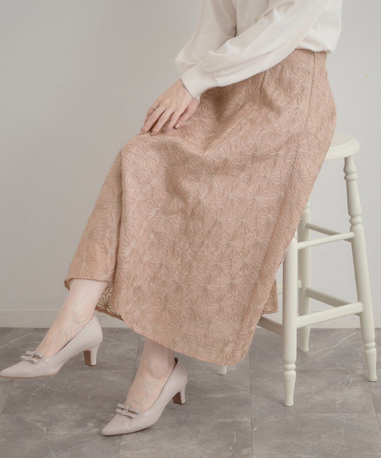 【クチュール ブローチ/Couture Brooch】の【洗える・着映え・通勤】フラワーエンブロスカート インテリア・キッズ・メンズ・レディースファッション・服の通販 founy(ファニー) 　ファッション　Fashion　レディースファッション　Fashion for Women　スカート　Skirts　2026年　2026　シンプル　Simple, Minimal　スマート　Smart, Elegant　ポケット　Pocket, Pocket Detail　ワーク　Workwear, Utility Style　洗える　Machine Washable　ビジネス 仕事 通勤　Business / Work / Commuting　ピンク|ID: prp329100004833308 ipo3291000000035196243