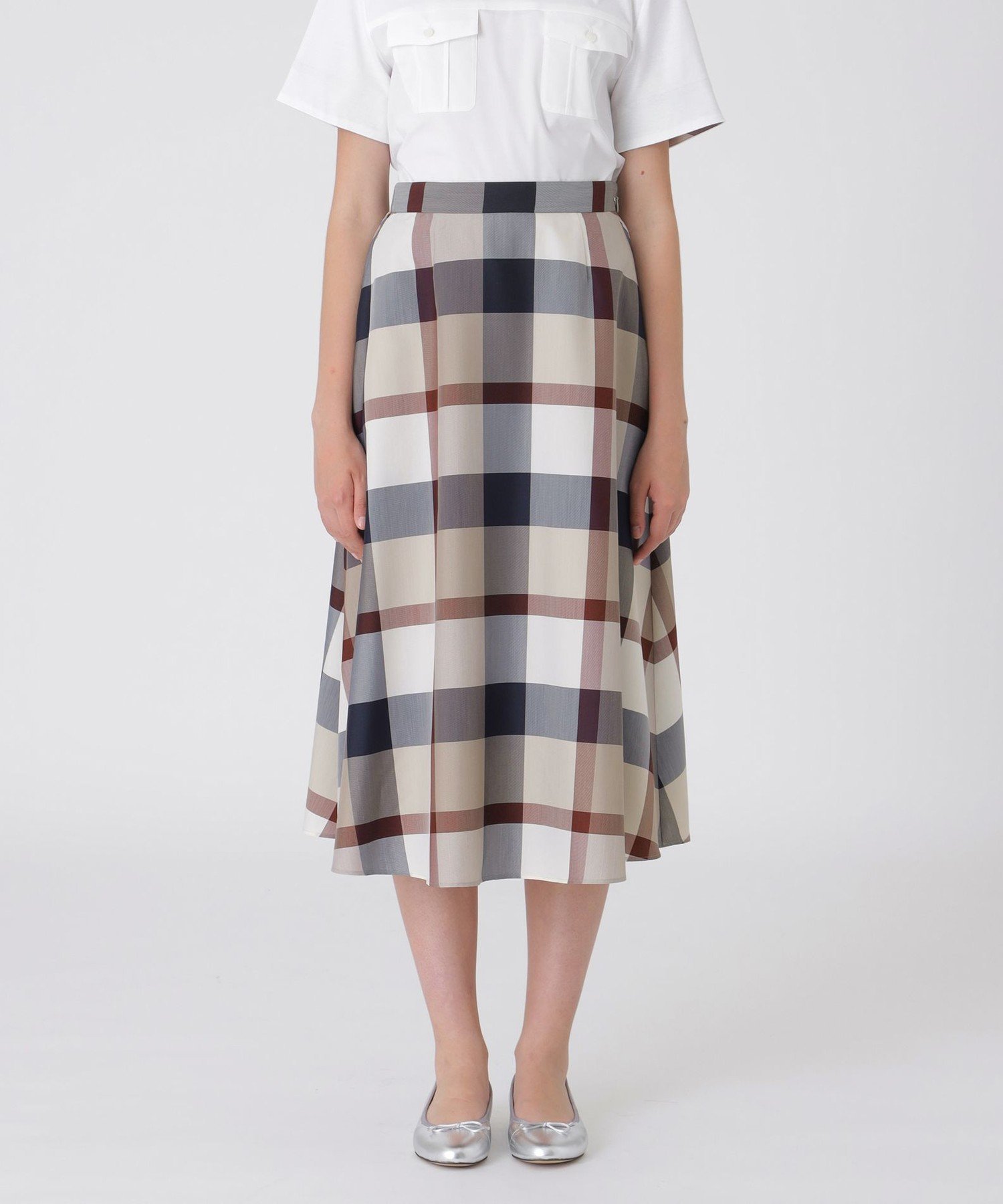 【ブルーレーベル クレストブリッジ/BLUE LABEL CRESTBRIDGE】のクレストブリッジチェックライトクロッシングツイルスカート インテリア・キッズ・メンズ・レディースファッション・服の通販 founy(ファニー) ファッション Fashion レディースファッション Fashion for Women スカート Skirts おすすめ Recommended / Our Picks ベージュB|ID: prp329100004833327 ipo3291000000035196407