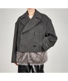 【プランク プロジェクト/PRANK PROJECT】のファーレイヤードピーコート 人気、トレンドファッション・服の通販 founy(ファニー) ファッション Fashion レディースファッション Fashion for Women アウター Coat / Outerwear Collection コート・ロングコート・ピーコート Long Coats, Peacoats & More ショルダー Shoulder, Shoulder Strap フェイクファー Faux Fur, Imitation Fur モダン Modern, Contemporary thumbnail GRY|ID: prp329100004833338 ipo3291000000035196551