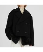 【プランク プロジェクト/PRANK PROJECT】のファーレイヤードピーコート 人気、トレンドファッション・服の通販 founy(ファニー) ファッション Fashion レディースファッション Fashion for Women アウター Coat / Outerwear Collection コート・ロングコート・ピーコート Long Coats, Peacoats & More ショルダー Shoulder, Shoulder Strap フェイクファー Faux Fur, Imitation Fur モダン Modern, Contemporary thumbnail BLK|ID: prp329100004833338 ipo3291000000035196552