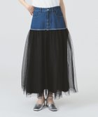 【ビームス ウイメン/BEAMS】のデニム キリカエ チュール スカート 人気、トレンドファッション・服の通販 founy(ファニー) ファッション Fashion レディースファッション Fashion for Women スカート Skirts おすすめ Recommended / Our Picks シューズ Shoes, Footwear スニーカー Sneakers, Trainers ダウン Down, Puffer チュール Tulip, Tulip Motif デニム Denim, Jeans Material バレエ Ballet, Ballet Style thumbnail BLACK|ID: prp329100004833340 ipo3291000000035196625