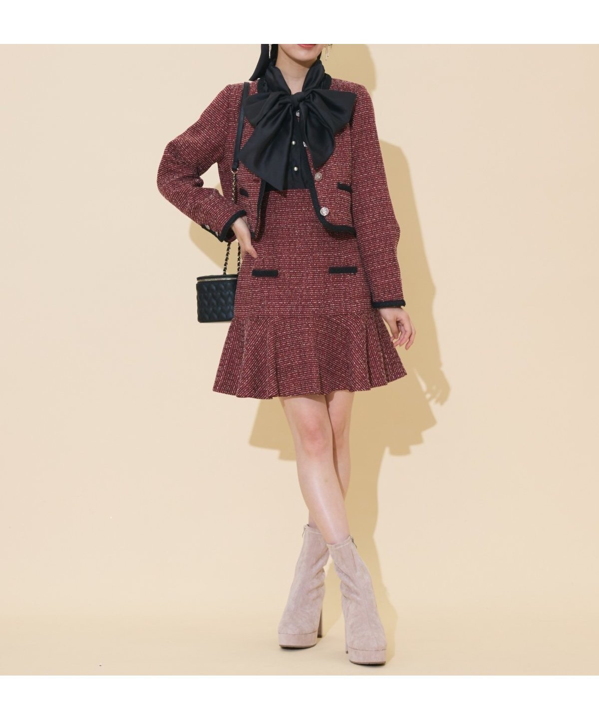 【ウィルセレクション/WILLSELECTION】のブレードデザインツイードミニスカート 人気、トレンドファッション・服の通販 founy(ファニー) 　ファッション　Fashion　レディースファッション　Fashion for Women　スカート　Skirts　ミニスカート　Mini Skirts　おすすめ　Recommended / Our Picks　クラシカル　Classical, Vintage-Inspired　ツイード　Twill, Twill Weave　フィット　Fit, Slim Fit　フェミニン　Feminine, Girly　フロント　Front, Front Design　ブレード　Braid, Decorative Trim　ミニスカート　Mini Skirt, Short Skirt　ラベンダー　Lavender　エレガント 上品　Elegant　秋　Autumn　 other-1|ID: prp329100004833342 ipo3291000000035196681