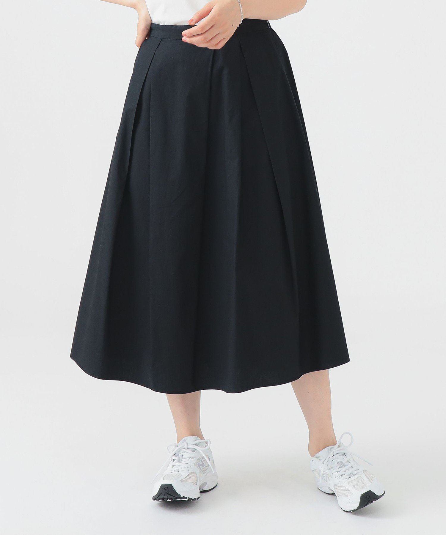 【ビームス ウイメン/BEAMS】のフロント タック スカート(S~M) インテリア・キッズ・メンズ・レディースファッション・服の通販 founy(ファニー) 　ファッション　Fashion　レディースファッション　Fashion for Women　スカート　Skirts　おすすめ　Recommended / Our Picks　フォルム　Silhouette, Form　フレア　Flare, Flared　フロント　Front, Front Design　エレガント 上品　Elegant　人気　Popular, Best Seller　再入荷　Restock / Back in Stock　楽ちん　Easy Fit, Comfortable　秋　Autumn　DARK_NAVY|ID: prp329100004833344 ipo3291000000035196691