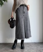 【ドゥドゥ/DouDou】の【WEB限定】センターボックスタックデニムスカート 人気、トレンドファッション・服の通販 founy(ファニー) ファッション Fashion レディースファッション Fashion for Women スカート Skirts デニムスカート・カジュアルスカート Denim Skirts スマート Smart, Elegant スリット Slit, Slit Detail デニム Denim, Jeans Material フリンジ Fringe, Tassel フロント Front, Front Design A/W・秋冬 Autumn/Winter 冬 Winter / This Winter 再入荷 Restock / Back in Stock エレガント 上品 Elegant 2025年 2025 2025-2026秋冬・A/W Autumn/Winter 2025–26 AW25–26 thumbnail ブラック|ID: prp329100004833357 ipo3291000000035196882