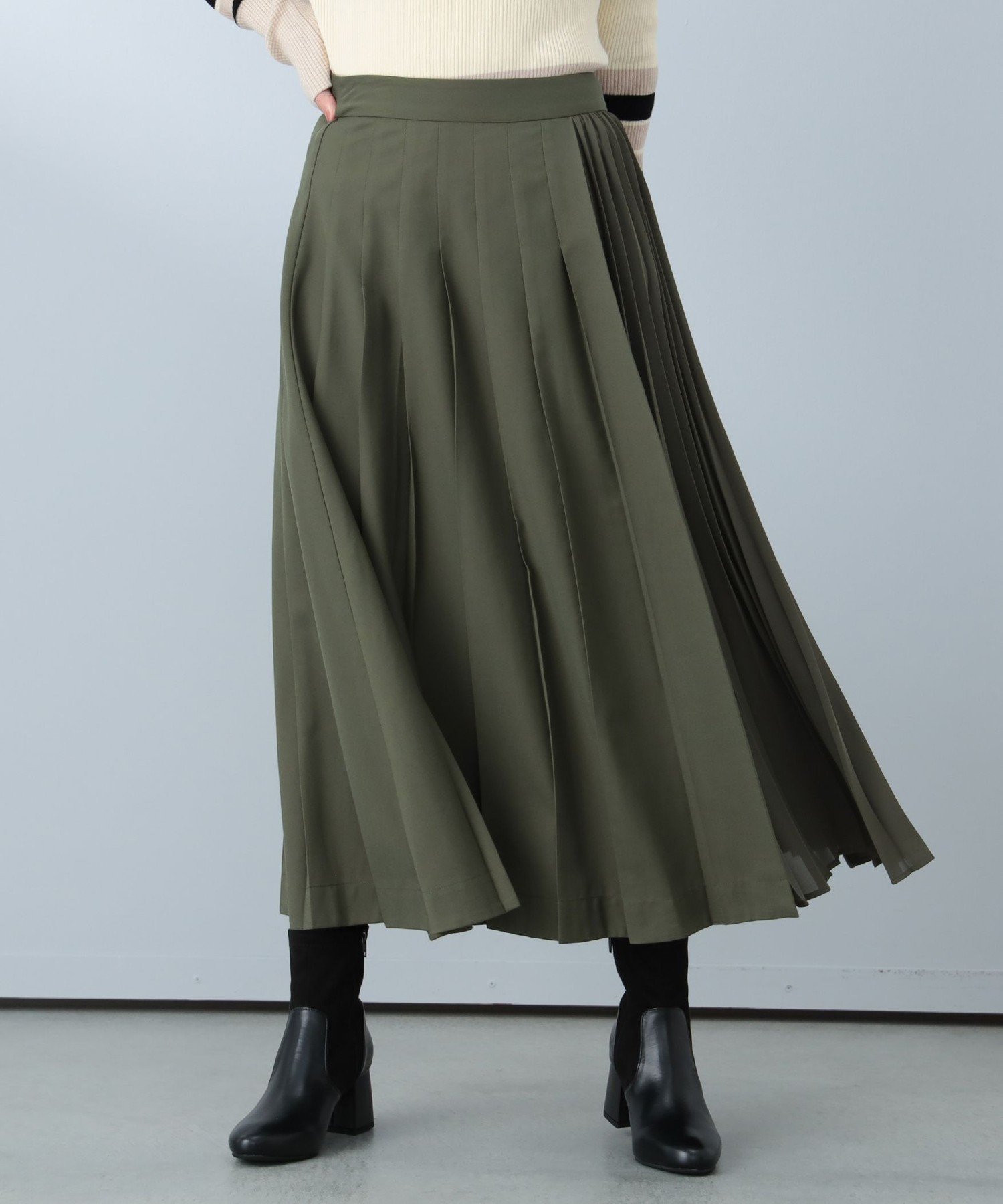 【ビームス ウイメン/BEAMS】のコンビ プリーツスカート 人気、トレンドファッション・服の通販 founy(ファニー) 　ファッション　Fashion　レディースファッション　Fashion for Women　スカート　Skirts　プリーツスカート / 上品フェミニンスタイル　Pleated Skirts　おすすめ　Recommended / Our Picks　エレガント 上品　Elegant　コンビ　Combo, Combination Style　シンプル　Simple, Minimal　ツイル　Twist, Twisted Detail　フロント　Front, Front Design　プリーツ　Pleats, Pleated　 other-1|ID: prp329100004833367 ipo3291000000035197034