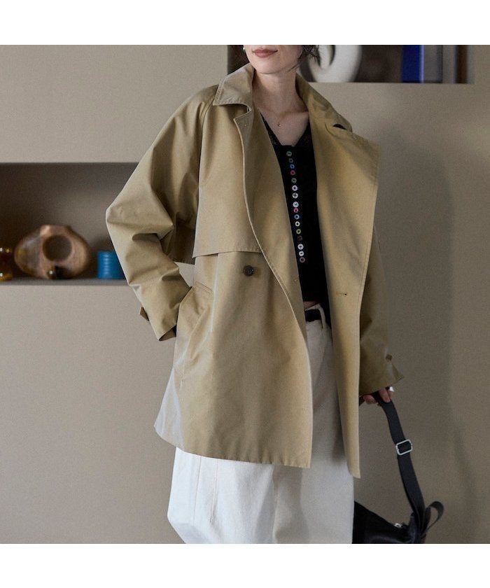 【フリークスストア/FREAK'S STORE】のミドル丈 T/Cシャンブレー トレンチコート 25AW インテリア・キッズ・メンズ・レディースファッション・服の通販 founy(ファニー) 　ファッション　Fashion　レディースファッション　Fashion for Women　アウター　Coat / Outerwear Collection　コート・ロングコート・ピーコート　Long Coats, Peacoats & More　トレンチコート / 春秋の定番アウター　Trench Coats　インナー　Innerwear　カットソー　Cut and Sewn Top　シャンブレー　Chambray, Denim-Like Fabric　ダウン　Down, Puffer　トレンチ　Trench, Trench Coat　バランス　Balance, Style Balance　フレア　Flare, Flared　ミドル　Middle Length, Mid Height　ワイド　Wide, Wide Fit　冬　Winter / This Winter　A/W・秋冬　Autumn/Winter　おすすめ　Recommended / Our Picks　ビジネス 仕事 通勤　Business / Work / Commuting　2025年　2025　2025-2026秋冬・A/W　Autumn/Winter 2025–26 AW25–26　ベージュ|ID: prp329100004833368 ipo3291000000035197059