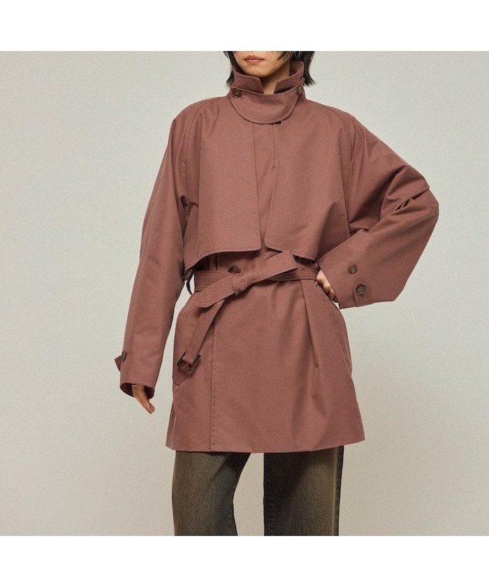 【フリークスストア/FREAK'S STORE】のミドル丈 T/Cシャンブレー トレンチコート 25AW インテリア・キッズ・メンズ・レディースファッション・服の通販 founy(ファニー) 　ファッション　Fashion　レディースファッション　Fashion for Women　アウター　Coat / Outerwear Collection　コート・ロングコート・ピーコート　Long Coats, Peacoats & More　トレンチコート / 春秋の定番アウター　Trench Coats　インナー　Innerwear　カットソー　Cut and Sewn Top　シャンブレー　Chambray, Denim-Like Fabric　ダウン　Down, Puffer　トレンチ　Trench, Trench Coat　バランス　Balance, Style Balance　フレア　Flare, Flared　ミドル　Middle Length, Mid Height　ワイド　Wide, Wide Fit　冬　Winter / This Winter　A/W・秋冬　Autumn/Winter　おすすめ　Recommended / Our Picks　ビジネス 仕事 通勤　Business / Work / Commuting　2025年　2025　2025-2026秋冬・A/W　Autumn/Winter 2025–26 AW25–26　ピンク|ID: prp329100004833368 ipo3291000000035197060