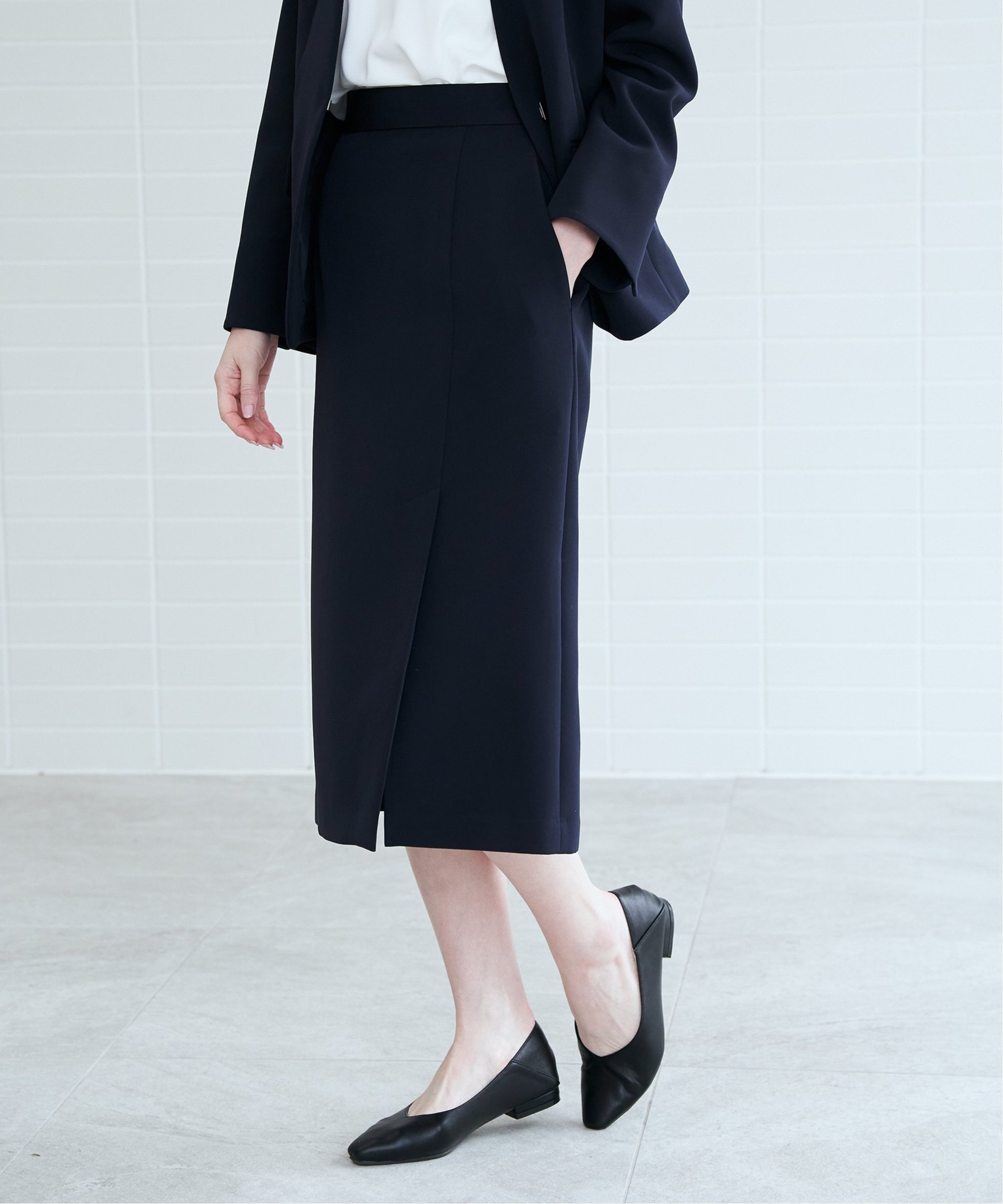 【イッカ/ikka】の【洗濯機で洗える/セットアップ対応】ウォッシャブルスカート インテリア・キッズ・メンズ・レディースファッション・服の通販 founy(ファニー) ファッション Fashion レディースファッション Fashion for Women セットアップ Matching Sets スカート・ミニ/ミディ/マキシ Skirts / Mini, Midi & Maxi Skirts ウォッシャブル Machine Washable 洗える Machine Washable ジャケット Jacket, Outerwear ストレッチ Stretch, Stretchy Fabric セットアップ Set-Up, Coordinated Outfit タイトスカート Pencil Skirt, Tight Skirt フロント Front, Front Design ラップ Wrap, Wrap Design おすすめ Recommended / Our Picks エレガント 上品 Elegant ビジネス 仕事 通勤 Business / Work / Commuting ネイビーブルー|ID: prp329100004833379 ipo3291000000035197179