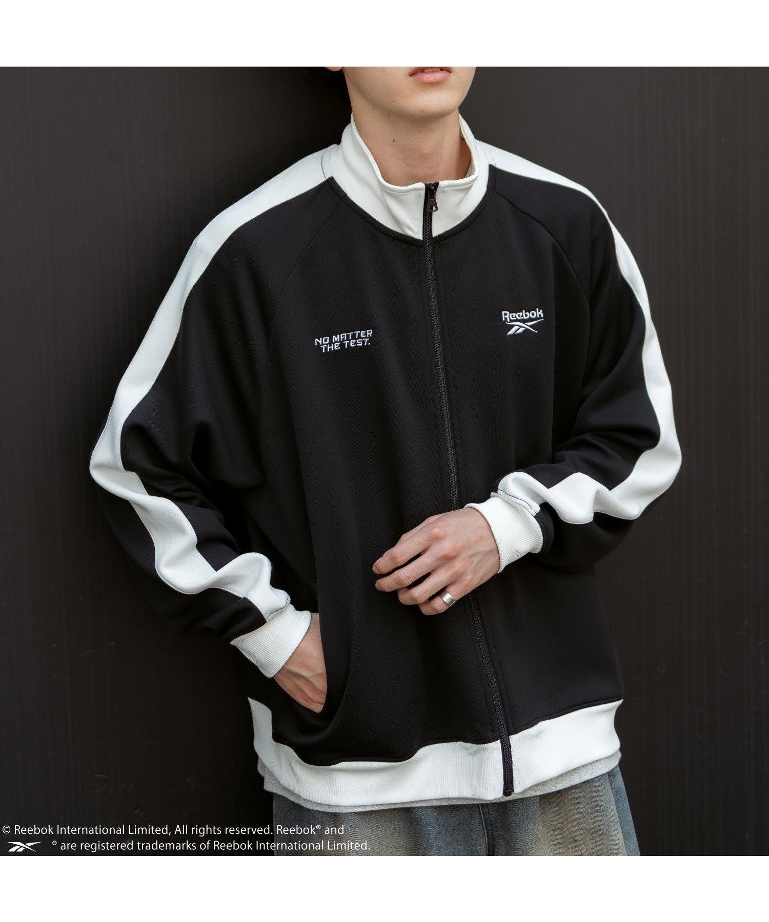 【ロッキーモンロー/Rocky Monroe】のReebok オーバーサイズ袖ラインポンチトラックブルゾン インテリア・キッズ・メンズ・レディースファッション・服の通販 founy(ファニー) 　ファッション　Fashion　レディースファッション　Fashion for Women　アウター　Coat / Outerwear Collection　ブルゾンジャケット・スポーティアウター　Blouson Jackets　シューズ　Shoes, Footwear　ジップ　Zip, Zipper　ジャケット　Jacket, Outerwear　ストレッチ　Stretch, Stretchy Fabric　スポーツ　Sports, Activewear　スポーティ　Sporty, Casual Athletic　スリーブ　Sleeve, Long Sleeve / Short Sleeve　ハイネック　High Neck, Mock Neck　メンズ　Men's, Menswear　ルーズ　Loose, Oversized　ワイド　Wide, Wide Fit　再入荷　Restock / Back in Stock　おすすめ　Recommended / Our Picks　ブラック|ID: prp329100004833385 ipo3291000000035197237