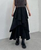 【アルシーヴ/archives】のマットフリルティアードスカート 人気、トレンドファッション・服の通販 founy(ファニー) ファッション Fashion レディースファッション Fashion for Women スカート Skirts ティアードスカート Tiered Skirts トレンド Trend, Trending Now フリル Frill, Ruffle リラックス Relax, Relaxed Fit 洗える Machine Washable A/W・秋冬 Autumn/Winter thumbnail BLACK|ID: prp329100004833387 ipo3291000000035197249