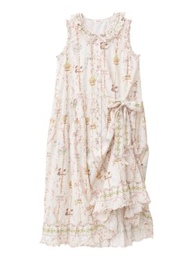 【ピンクハウス/PINK HOUSE】のメリーゴーラウンドプリントノースリーブワンピース 人気、トレンドファッション・服の通販 founy(ファニー) ファッション Fashion レディースファッション Fashion for Women ワンピース Dresses クラシカル Classical, Vintage-Inspired クラシック Classic, Timeless Style ノースリーブ Sleeveless, No-Sleeve 猫 Cat, Kitty フリル Frill, Ruffle ブロード Broadcloth, Fine Cotton プリント Print, Printed Pattern ペチコート Petticoat, Underskirt ロマンティック Romantic, Feminine Style ロング Long, Long-Length 夏 Summer エレガント 上品 Elegant |ID:prp329100004833416