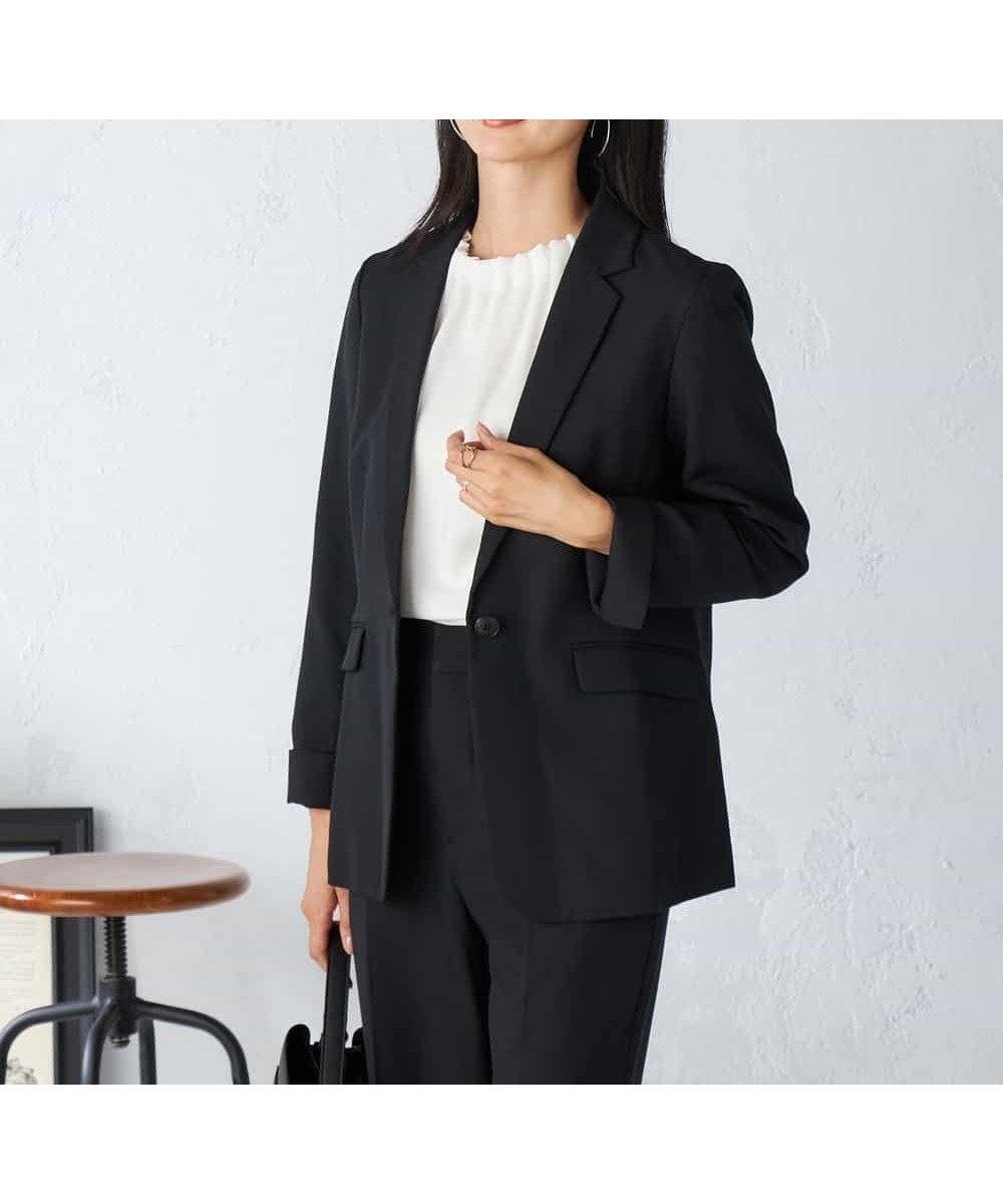 【アー ヴェー ヴェー/a.v.v】の【洗える/イージーケア/吸水速乾/ストレッチ】梳毛調テーラードジャケット インテリア・キッズ・メンズ・レディースファッション・服の通販 founy(ファニー) ファッション Fashion レディースファッション Fashion for Women アウター Coat / Outerwear Collection レディースジャケット・軽アウター Jackets テーラードジャケット / 通勤・きれいめスタイル Tailored Jackets & Blazers インナー Innerwear 洗える Machine Washable クロップド Cropped, Short Length 吸水 Absorbent, Quick-Dry ジャケット Jacket, Outerwear ストレッチ Stretch, Stretchy Fabric ストレート Straight, Straight Cut スリット Slit, Slit Detail セットアップ Set-Up, Coordinated Outfit タイトスカート Pencil Skirt, Tight Skirt パターン Pattern, Design Print フレア Flare, Flared ボトム Bottoms, Lower Wear ポケット Pocket, Pocket Detail 楽ちん Easy Fit, Comfortable ワイド Wide, Wide Fit 再入荷 Restock / Back in Stock エレガント 上品 Elegant ビジネス 仕事 通勤 Business / Work / Commuting ブラック|ID: prp329100004833419 ipo3291000000035197583