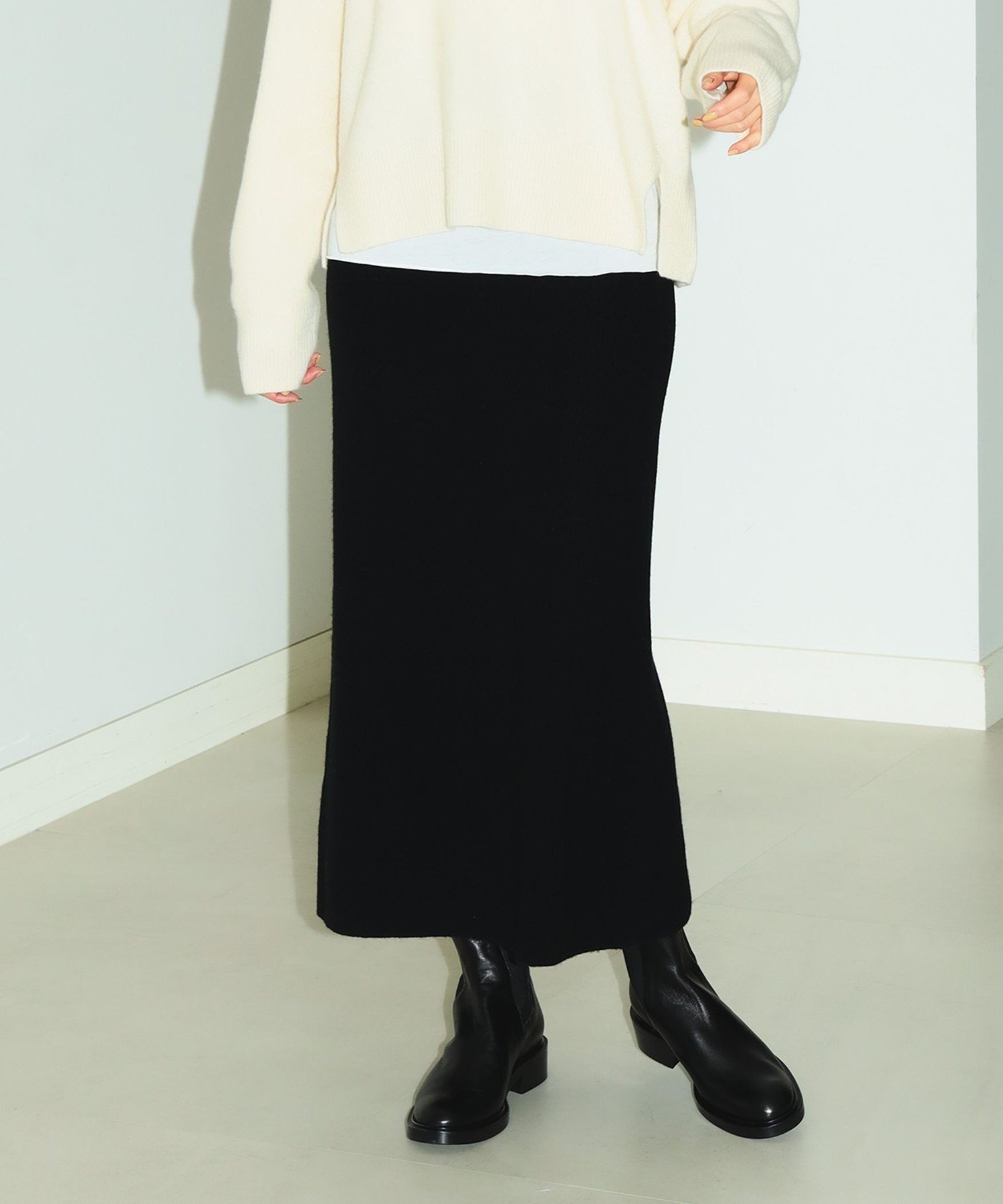 【ビームス ウイメン/BEAMS】のウォッシャブル ウール ニットスカート インテリア・キッズ・メンズ・レディースファッション・服の通販 founy(ファニー) 　ファッション　Fashion　レディースファッション　Fashion for Women　スカート　Skirts　ウォッシャブル　Machine Washable　シンプル　Simple, Minimal　ストレート　Straight, Straight Cut　ベーシック　Basic, Essential　再入荷　Restock / Back in Stock　おすすめ　Recommended / Our Picks　BLACK|ID: prp329100004833423 ipo3291000000035197600