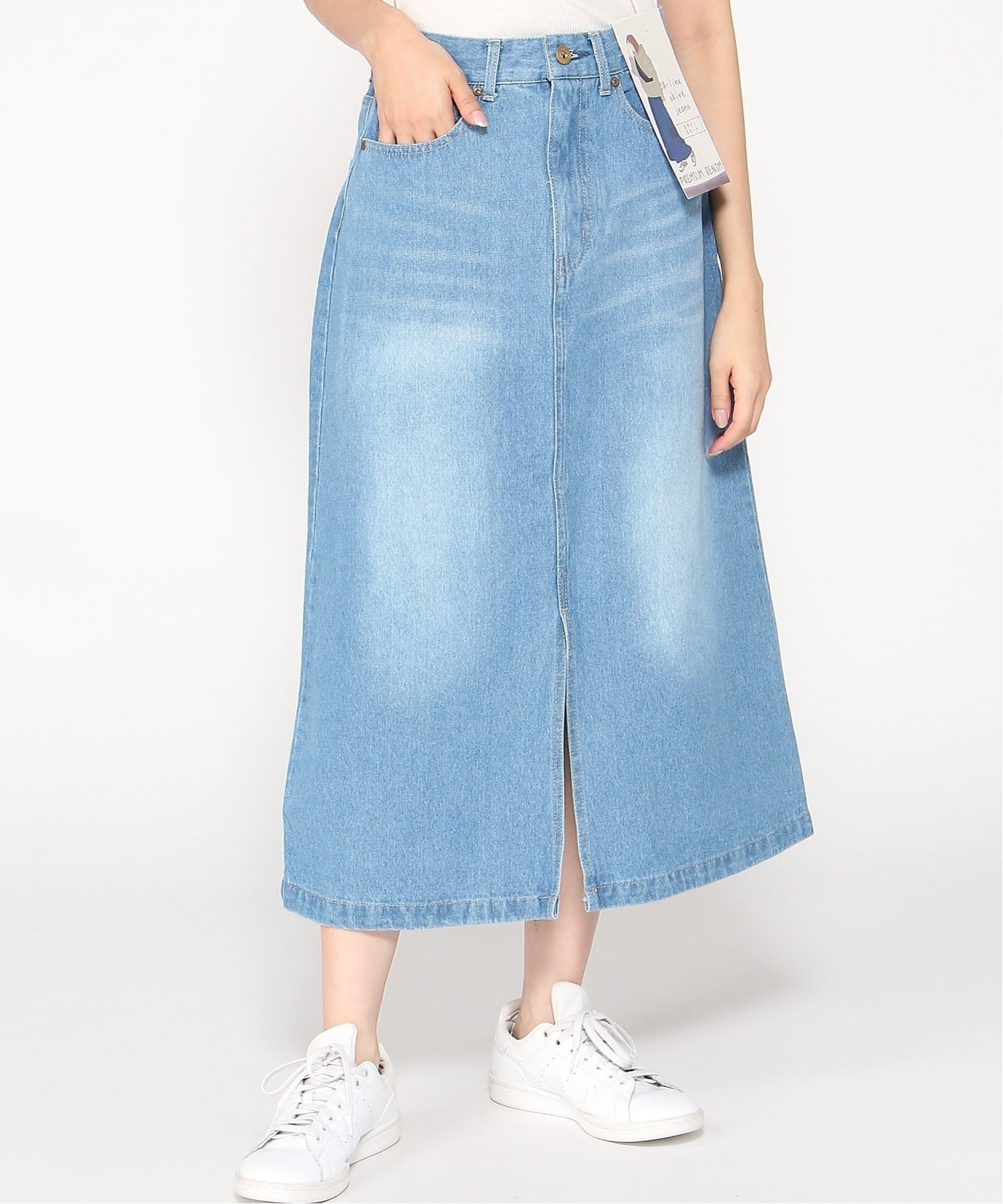 【ジーンズメイト/JEANS MATE】のC-FORT POINT/デニム スカート インテリア・キッズ・メンズ・レディースファッション・服の通販 founy(ファニー) ファッション Fashion レディースファッション Fashion for Women スカート Skirts デニム Denim, Jeans Material ロング Long, Long-Length ストーンウォッシュ|ID: prp329100004833426 ipo3291000000035197637