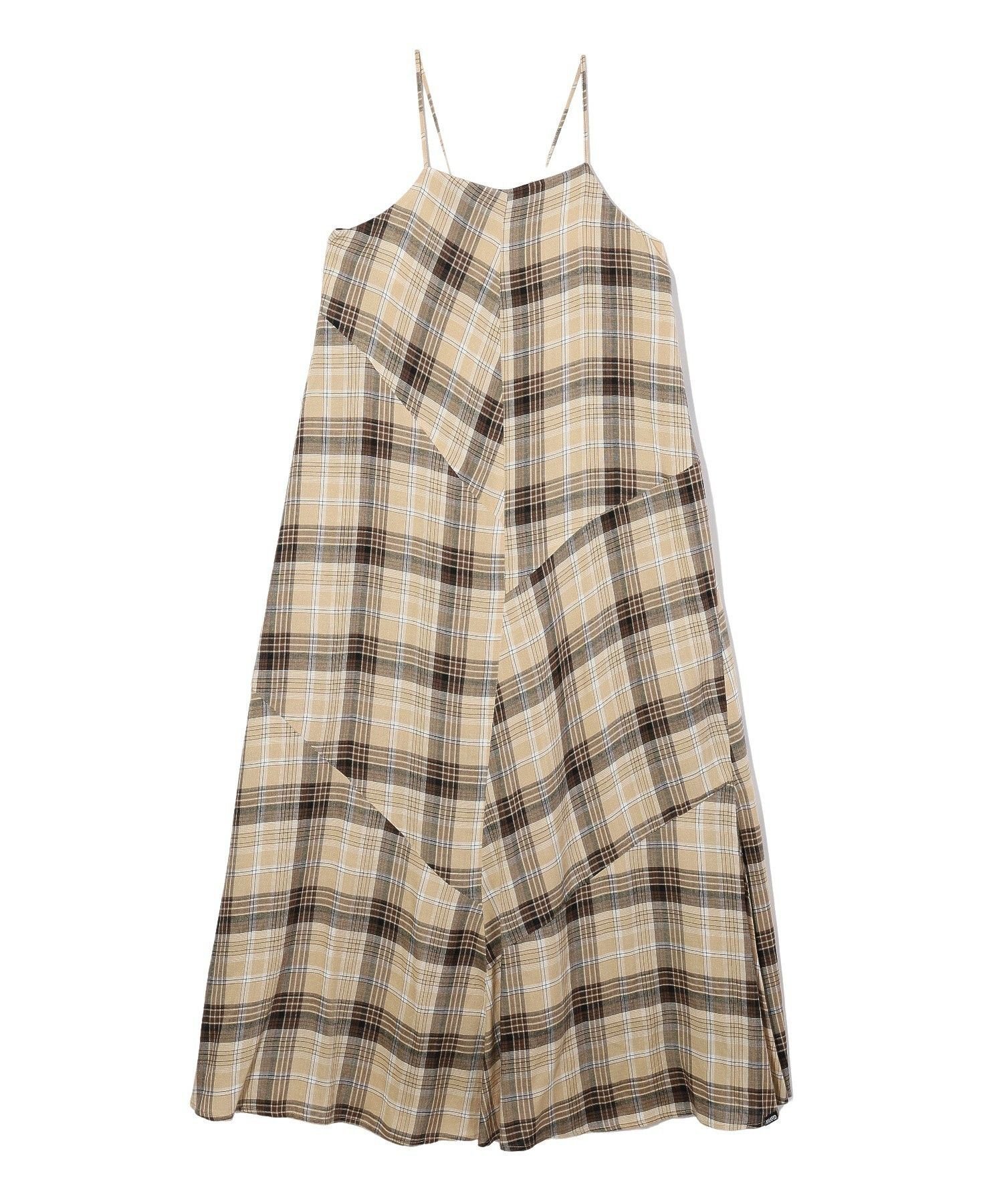 【ミルクフェド/MILKFED.】のPLAID CAMISOLE DRESS インテリア・キッズ・メンズ・レディースファッション・服の通販 founy(ファニー) 　ファッション　Fashion　レディースファッション　Fashion for Women　ワンピース　Dresses　フォーマル・パーティードレス・結婚式用ドレス　Elegant & Casual Dresses　キャップ　Cap, Baseball Cap　キャミソール　Camisole, Spaghetti Strap Top　サングラス　Sunglasses, Shades　サンダル　Sandals, Summer Shoes　スニーカー　Sneakers, Trainers　タンク　Tank Top, Sleeveless Top　チェック　Check, Plaid, Tartan　マキシ　Maxi, Full Length　リゾート　Resort, Vacation Style　ロング　Long, Long-Length　おすすめ　Recommended / Our Picks　夏　Summer　BEIGE|ID: prp329100004833433 ipo3291000000035197675