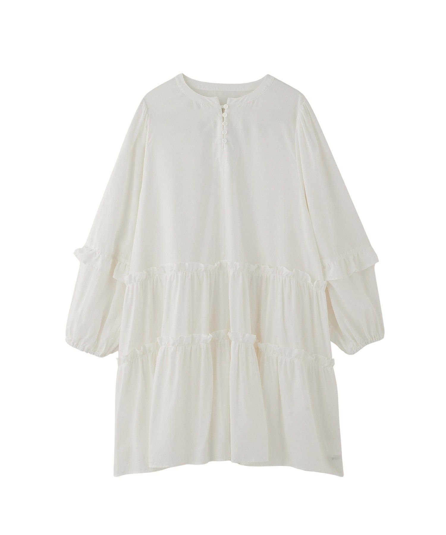 【ミルクフェド/MILKFED.】のTIERED DRESS 人気、トレンドファッション・服の通販 founy(ファニー) 　ファッション　Fashion　レディースファッション　Fashion for Women　ワンピース　Dresses　フォーマル・パーティードレス・結婚式用ドレス　Elegant & Casual Dresses　ガーリー　Girly, Feminine Style　ショート　Short, Short Length　タイツ　Tights, Legwear　ティアード　Tiered, Tiered Style　デニム　Denim, Jeans Material　ドレス　Dress, One-Piece　バランス　Balance, Style Balance　フリル　Frill, Ruffle　フロント　Front, Front Design　ロング　Long, Long-Length　再入荷　Restock / Back in Stock　おすすめ　Recommended / Our Picks　 other-1|ID: prp329100004833438 ipo3291000000035197711