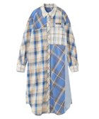 【ミルクフェド/MILKFED.】のPLAID PATCHWORK SHIRT DRESS 人気、トレンドファッション・服の通販 founy(ファニー) ファッション Fashion レディースファッション Fashion for Women トップス・カットソー Cut & Sew Tops シャツ・ブラウス・オフィスカジュアル Elegant Blouses & Button-Ups ワンピース Dresses フォーマル・パーティードレス・結婚式用ドレス Elegant & Casual Dresses 今季 This Season, Current Season サテン Satin, Glossy Fabric スウェット / スエット Sweatshirt, Sweatwear チェック Check, Plaid, Tartan ドレス Dress, One-Piece 人気 Popular, Best Seller バランス Balance, Style Balance パッチワーク Patchwork, Mixed Fabric マキシ Maxi, Full Length ロング Long, Long-Length 再入荷 Restock / Back in Stock おすすめ Recommended / Our Picks thumbnail LtBLUE|ID: prp329100004833439 ipo3291000000035197724