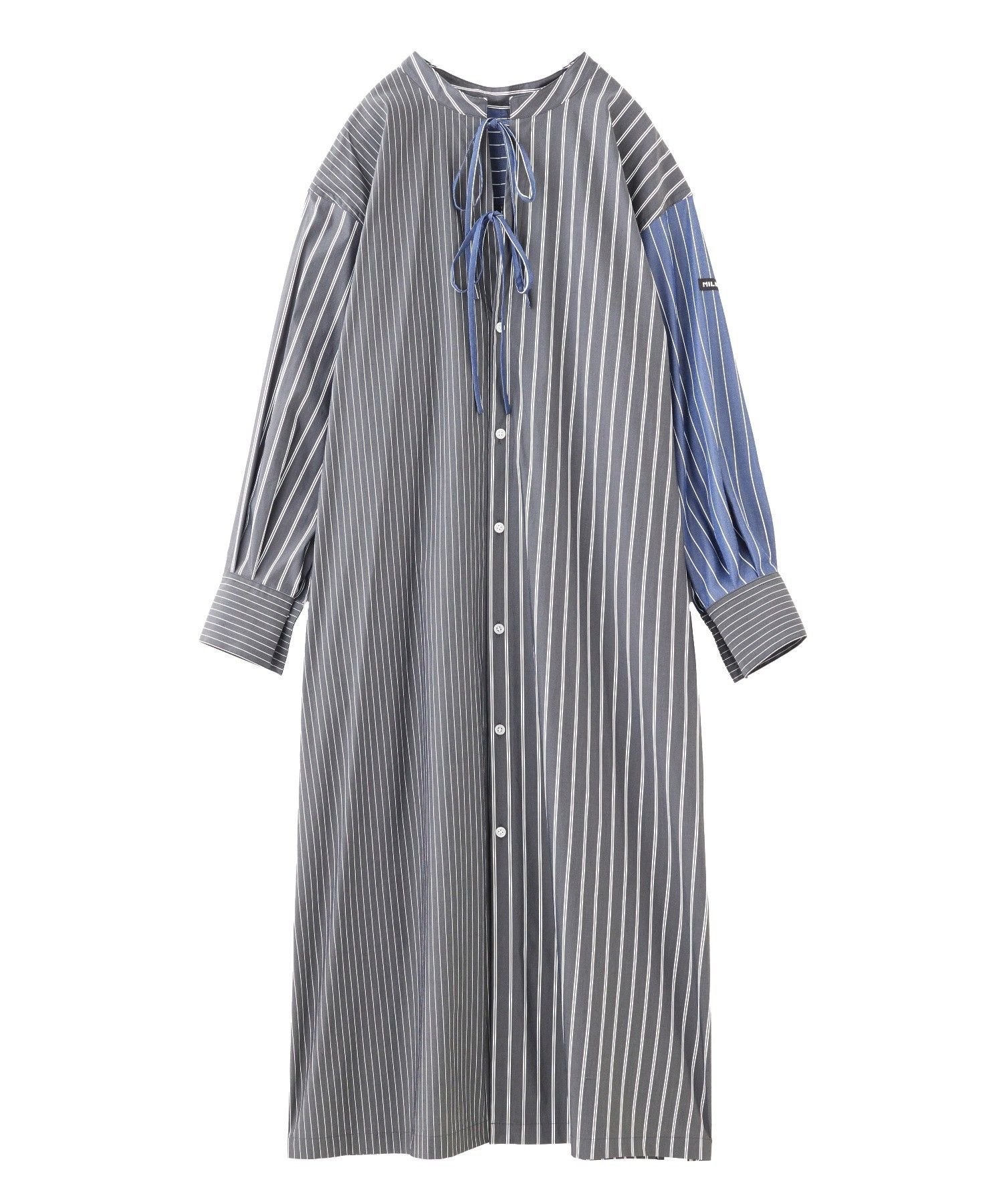 【ミルクフェド/MILKFED.】のSTRIPED SKIPPER DRESS 人気、トレンドファッション・服の通販 founy(ファニー) 　ファッション　Fashion　レディースファッション　Fashion for Women　ワンピース　Dresses　フォーマル・パーティードレス・結婚式用ドレス　Elegant & Casual Dresses　シャツワンピ　Shirt Dress, Shirt One-Piece　ストレート　Straight, Straight Cut　デニム　Denim, Jeans Material　ブロード　Broadcloth, Fine Cotton　ポケット　Pocket, Pocket Detail　マキシ　Maxi, Full Length　ロング　Long, Long-Length　再入荷　Restock / Back in Stock　おすすめ　Recommended / Our Picks　 other-1|ID: prp329100004833441 ipo3291000000035197739