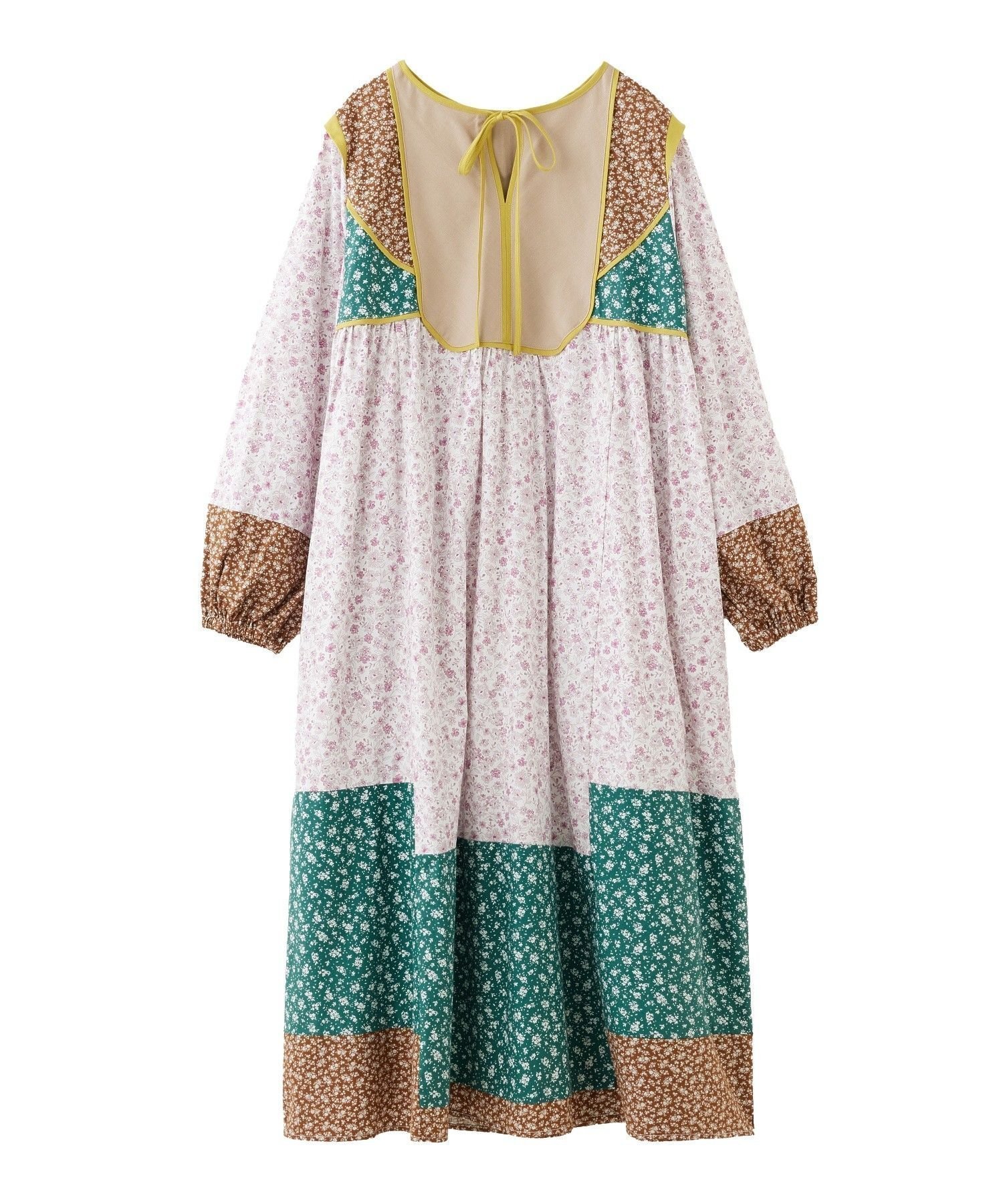 【ミルクフェド/MILKFED.】のFLORAL PATCHWORK DRESS インテリア・キッズ・メンズ・レディースファッション・服の通販 founy(ファニー) 　ファッション　Fashion　レディースファッション　Fashion for Women　ワンピース　Dresses　フォーマル・パーティードレス・結婚式用ドレス　Elegant & Casual Dresses　春　Spring　デニム　Denim, Jeans Material　ポケット　Pocket, Pocket Detail　マキシ　Maxi, Full Length　ロング　Long, Long-Length　再入荷　Restock / Back in Stock　おすすめ　Recommended / Our Picks　MULTI|ID: prp329100004833442 ipo3291000000035197743