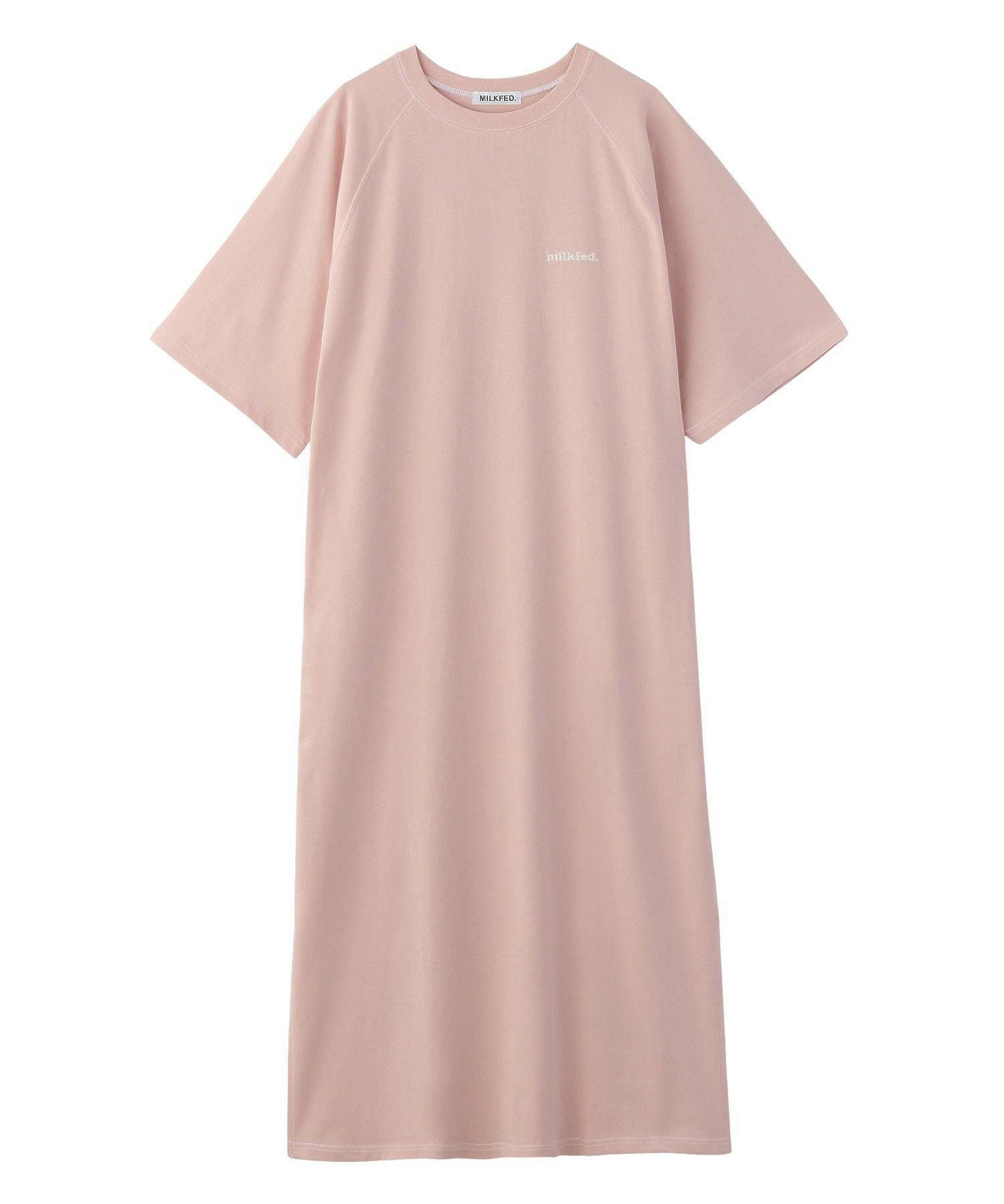 【ミルクフェド/MILKFED.】のRAGLAN STITCH DRESS インテリア・キッズ・メンズ・レディースファッション・服の通販 founy(ファニー) 　ファッション　Fashion　レディースファッション　Fashion for Women　ワンピース　Dresses　フォーマル・パーティードレス・結婚式用ドレス　Elegant & Casual Dresses　カットソー　Cut and Sewn Top　ストレート　Straight, Straight Cut　ポケット　Pocket, Pocket Detail　ワイド　Wide, Wide Fit　再入荷　Restock / Back in Stock　おすすめ　Recommended / Our Picks　夏　Summer　LtPINK|ID: prp329100004833443 ipo3291000000035197753