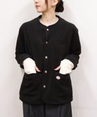 【ステップス/STEPS】のVincent et Mireille/VINCENT ET MIREILLE FLEECE CARDIGAN 人気、トレンドファッション・服の通販 founy(ファニー) ファッション Fashion レディースファッション Fashion for Women トップス・カットソー Cut & Sew Tops カーディガン・羽織り Layered Style Cardigans デニム Denim, Jeans Material 冬 Winter / This Winter thumbnail BLACK|ID: prp329100004833447 ipo3291000000035197781