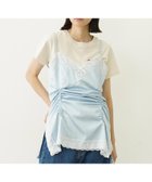 【ミルクフェド/MILKFED.】のGATHERED CAMISOLE 人気、トレンドファッション・服の通販 founy(ファニー) ファッション Fashion レディースファッション Fashion for Women キャミソール Camisole, Spaghetti Strap Top ギャザー Gathered, Ruffled サテン Satin, Glossy Fabric ショート Short, Short Length ソックス Socks, Hosiery トレンド Trend, Trending Now リボン Ribbon, Bow 再入荷 Restock / Back in Stock おすすめ Recommended / Our Picks thumbnail LtBLUE|ID: prp329100004833449 ipo3291000000035197791