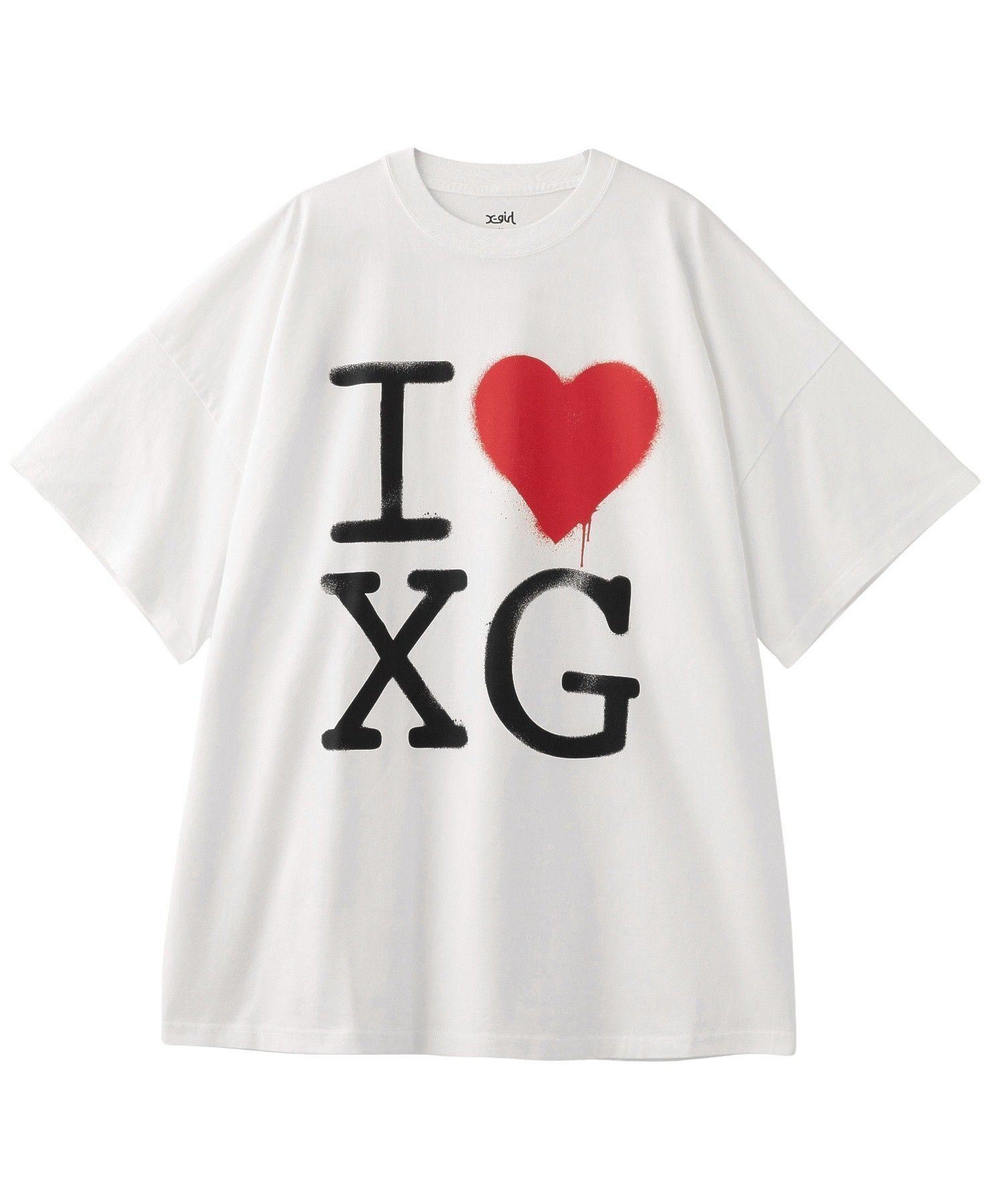 【エックスガール/X-girl】のSTENCIL I LOVE XG LOGO S/S BIG TEE DRESS インテリア・キッズ・メンズ・レディースファッション・服の通販 founy(ファニー) 　ファッション　Fashion　レディースファッション　Fashion for Women　ワンピース　Dresses　フォーマル・パーティードレス・結婚式用ドレス　Elegant & Casual Dresses　グラフィック　Graphic, Graphic Design　ビッグ　Big, Oversized　半袖　Short Sleeve, Half Sleeve　ルーズ　Loose, Oversized　S/S・春夏　SS, Spring/Summer, Warm Season　おすすめ　Recommended / Our Picks　夏　Summer　WHITE|ID: prp329100004833465 ipo3291000000035197903
