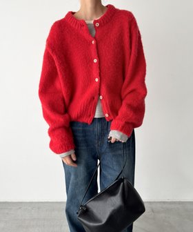 【キャナルジーン/CANAL JEAN】のEl mar アルパカ混ヘアリークルーカーディガン 人気、トレンドファッション・服の通販 founy(ファニー) ファッション Fashion レディースファッション Fashion for Women トップス・カットソー Cut & Sew Tops カーディガン・羽織り Layered Style Cardigans おすすめ Recommended / Our Picks カーディガン Cardigan, Knitwear コンパクト Compact, Small Size |ID:prp329100004833466