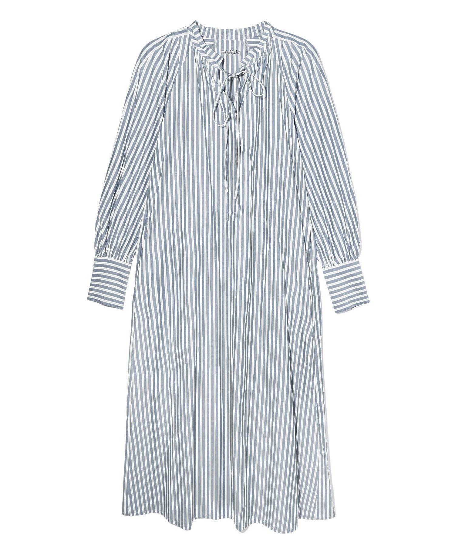 【ミルクフェド/MILKFED.】のSTRIPED SKIPPER DRESS インテリア・キッズ・メンズ・レディースファッション・服の通販 founy(ファニー) 　ファッション　Fashion　レディースファッション　Fashion for Women　ワンピース　Dresses　フォーマル・パーティードレス・結婚式用ドレス　Elegant & Casual Dresses　ギャザー　Gathered, Ruffled　ストライプ　Stripe, Striped Pattern　ストレート　Straight, Straight Cut　スリーブ　Sleeve, Long Sleeve / Short Sleeve　バランス　Balance, Style Balance　マキシ　Maxi, Full Length　ロング　Long, Long-Length　再入荷　Restock / Back in Stock　おすすめ　Recommended / Our Picks　NAVY|ID: prp329100004833468 ipo3291000000035197919