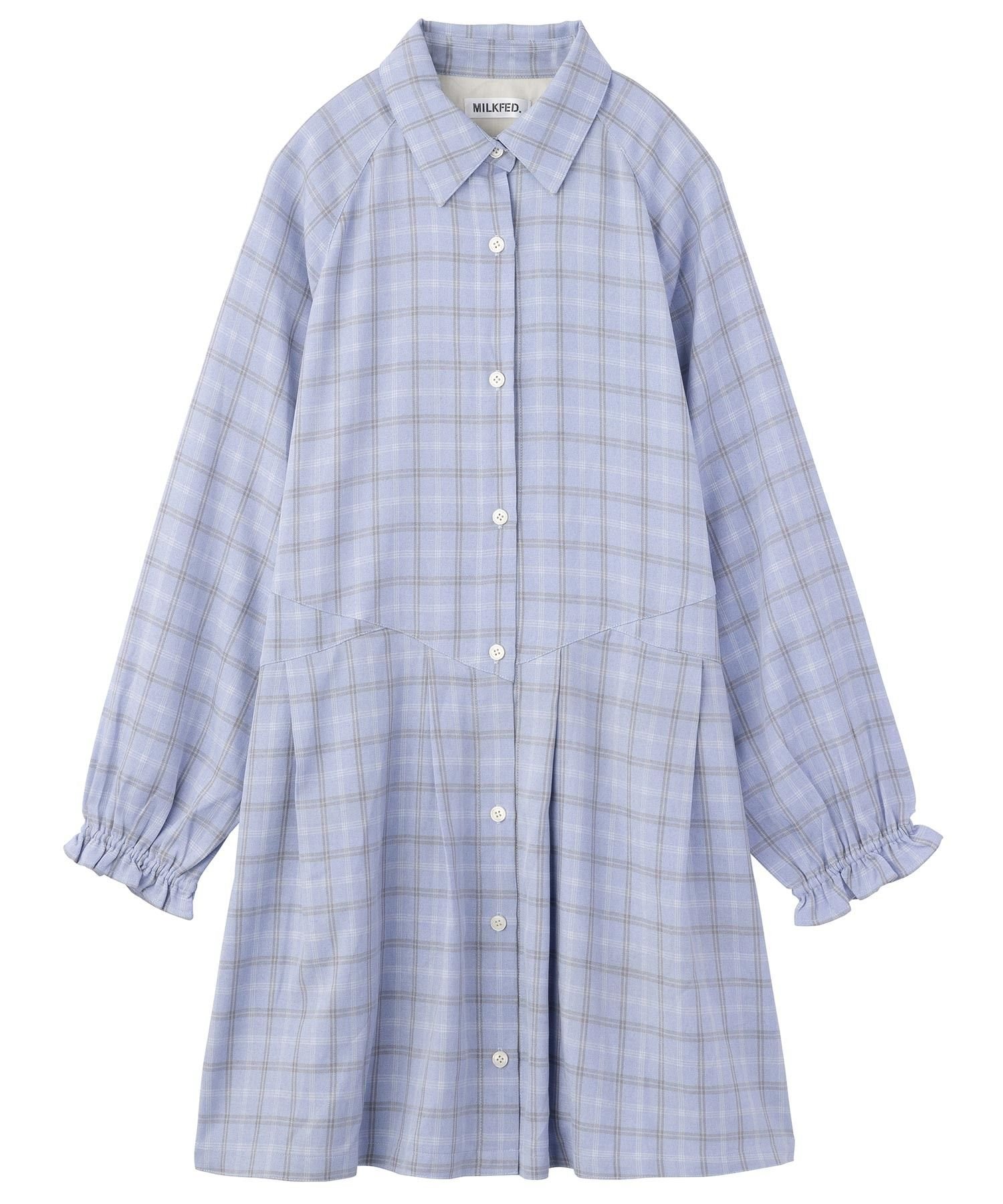 【ミルクフェド/MILKFED.】のPLAID TUNIC SHIRT インテリア・キッズ・メンズ・レディースファッション・服の通販 founy(ファニー) 　ファッション　Fashion　レディースファッション　Fashion for Women　トップス・カットソー　Cut & Sew Tops　シャツ・ブラウス・オフィスカジュアル　Elegant Blouses & Button-Ups　ショート　Short, Short Length　チェック　Check, Plaid, Tartan　チュニック　Tunic, Long Top　ボトム　Bottoms, Lower Wear　ポケット　Pocket, Pocket Detail　羽織　Haori, Light Jacket　リボン　Ribbon, Bow　おすすめ　Recommended / Our Picks　2023春夏・S/S　Spring/Summer 2023 SS23　2023年　2023　LtPURPLE|ID: prp329100004833476 ipo3291000000035197973