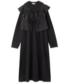 【ミルクフェド/MILKFED.】のRUFFLE LAYERED DRESS 人気、トレンドファッション・服の通販 founy(ファニー) ファッション Fashion レディースファッション Fashion for Women ワンピース Dresses フォーマル・パーティードレス・結婚式用ドレス Elegant & Casual Dresses サンダル Sandals, Summer Shoes ストレート Straight, Straight Cut スニーカー Sneakers, Trainers スポーツ Sports, Activewear パッチ Patch, Appliqué フリル Frill, Ruffle ベスト Vest, Waistcoat ポケット Pocket, Pocket Detail リボン Ribbon, Bow ロング Long, Long-Length 2023春夏・S/S Spring/Summer 2023 SS23 2023年 2023 thumbnail BLACK|ID: prp329100004833477 ipo3291000000035197979