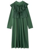 【ミルクフェド/MILKFED.】のRUFFLE LAYERED DRESS 人気、トレンドファッション・服の通販 founy(ファニー) ファッション Fashion レディースファッション Fashion for Women ワンピース Dresses フォーマル・パーティードレス・結婚式用ドレス Elegant & Casual Dresses サンダル Sandals, Summer Shoes ストレート Straight, Straight Cut スニーカー Sneakers, Trainers スポーツ Sports, Activewear パッチ Patch, Appliqué フリル Frill, Ruffle ベスト Vest, Waistcoat ポケット Pocket, Pocket Detail リボン Ribbon, Bow ロング Long, Long-Length 2023春夏・S/S Spring/Summer 2023 SS23 2023年 2023 thumbnail GREEN|ID: prp329100004833477 ipo3291000000035197980