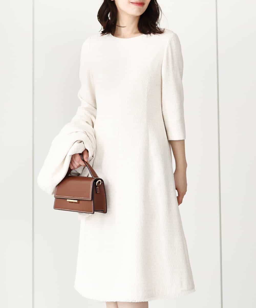 【オフオン/ofuon】のセットアップ対応 ラメツイードデザインワンピース/WEB限定 インテリア・キッズ・メンズ・レディースファッション・服の通販 founy(ファニー) ファッション Fashion レディースファッション Fashion for Women ワンピース Dresses アクセサリー Fashion Accessories 今季 This Season, Current Season ジャケット Jacket, Outerwear セットアップ Set-Up, Coordinated Outfit ツイード Twill, Twill Weave 人気 Popular, Best Seller ラウンド Round, Round Neck アイボリー|ID: prp329100004833518 ipo3291000000035198548