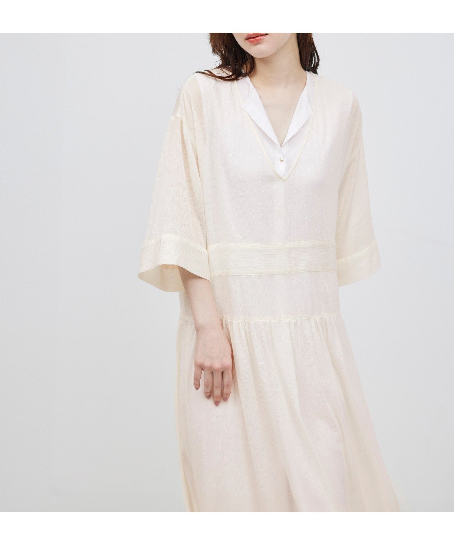 【ロペ/ROPE'】のシャドーストライプ/楊柳 レイヤードワンピース 人気、トレンドファッション・服の通販 founy(ファニー) 　ファッション　Fashion　レディースファッション　Fashion for Women　ワンピース　Dresses　インナー　Innerwear　シャドー　Shadow, Subtle Pattern　ストライプ　Stripe, Striped Pattern　ドレス　Dress, One-Piece　ノースリーブ　Sleeveless, No-Sleeve　おすすめ　Recommended / Our Picks　夏　Summer　 other-1|ID: prp329100004833520 ipo3291000000035198658